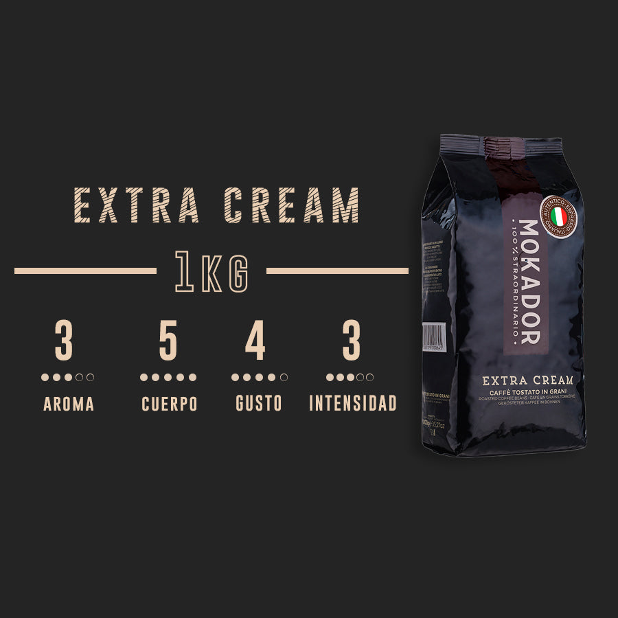 Mokador Extra Cream Coffee Beans 1kg