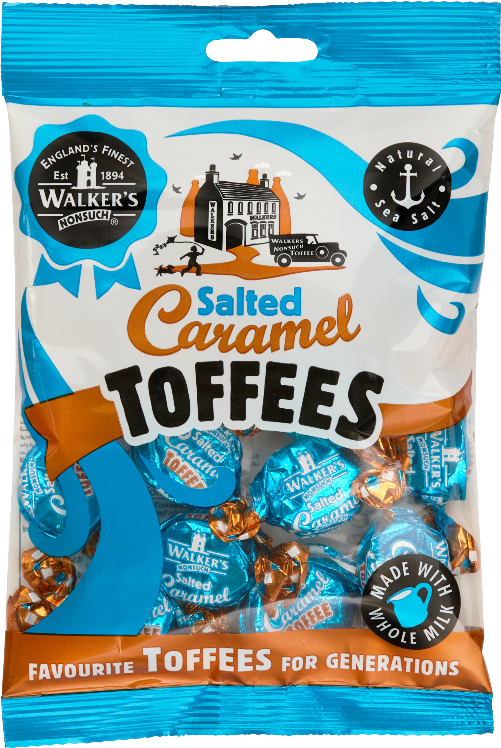 Walker's Nonsuch Salted Caramel Toffees 150g bag