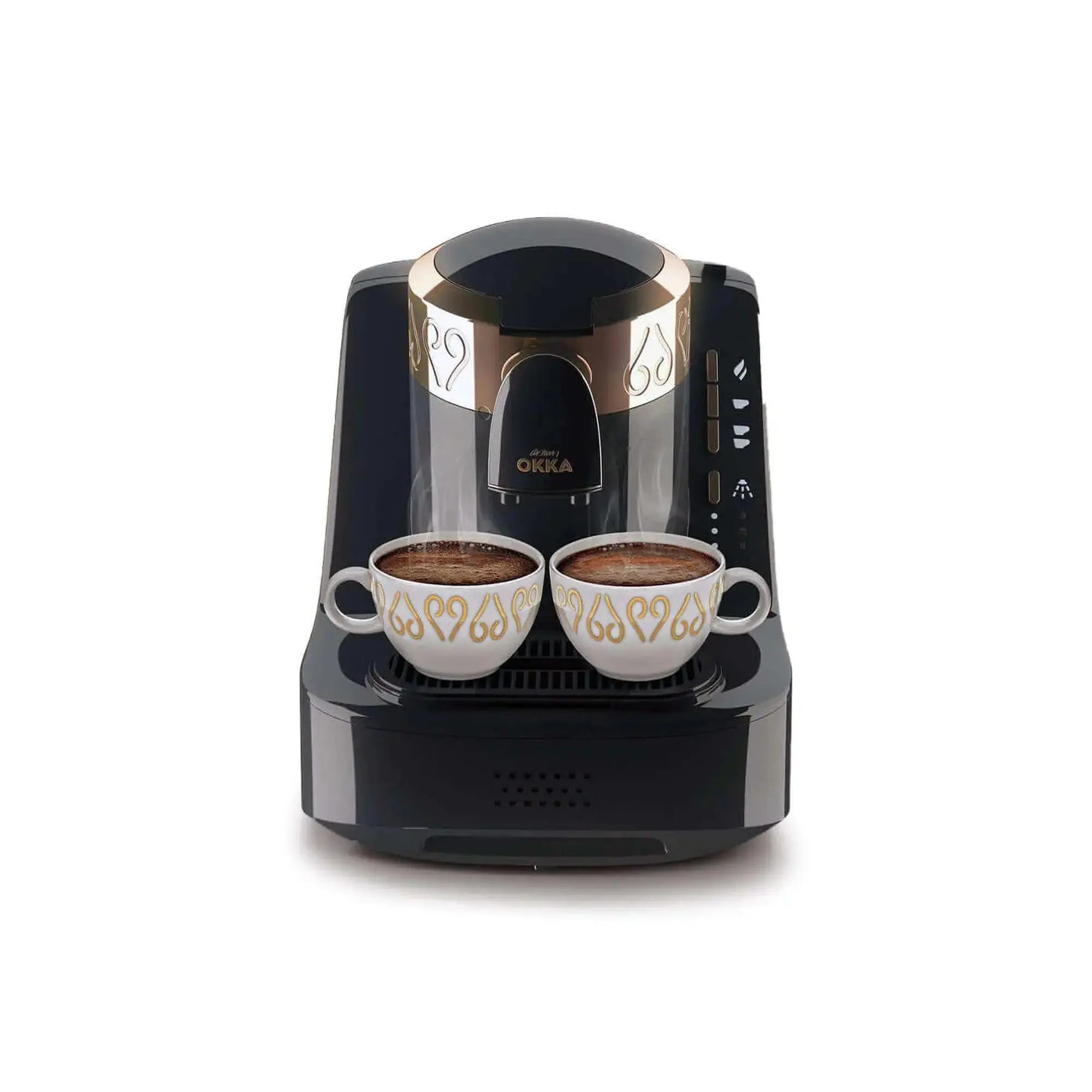 Order Arzum Okka Automatic Turkish Coffee Machine – OK001- Black/Copper (1 YEAR WARRANTY) for LE 13900.00 at Coffee & Cream, All your coffee needs in one place. Shop Coffee, Beans, Ground Coffee, Instant Coffee, Creamers, Coffee Machines, Blenders, and mo