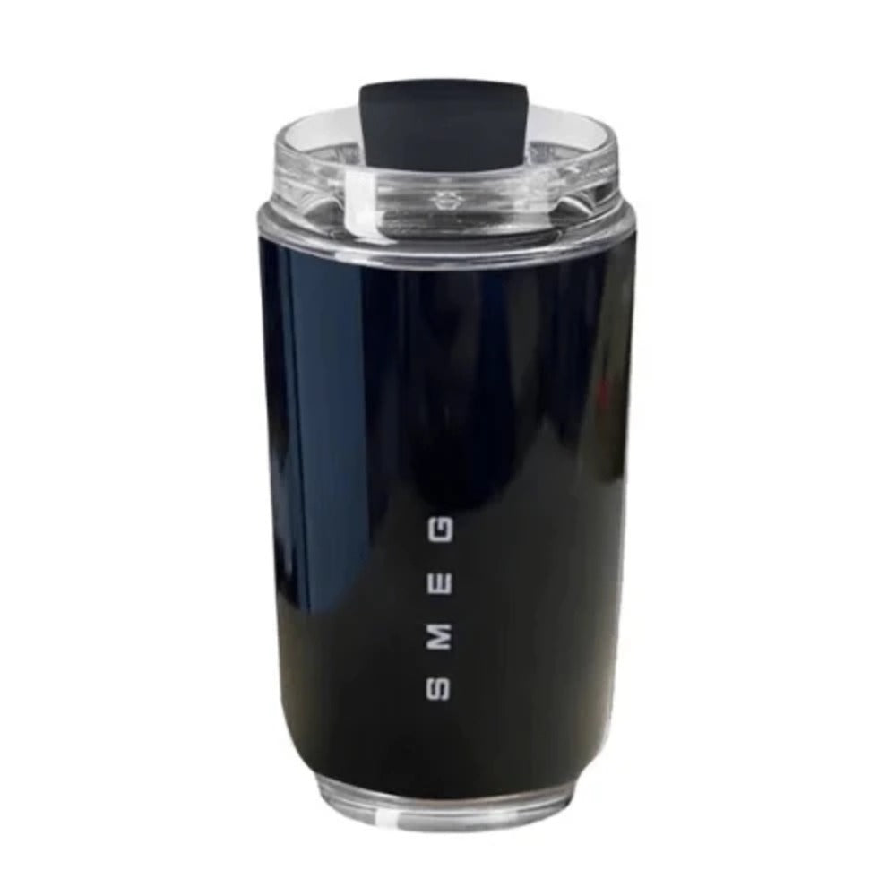 SMEG Black Stainless Steel Thermal Coffee Mug - 420ml