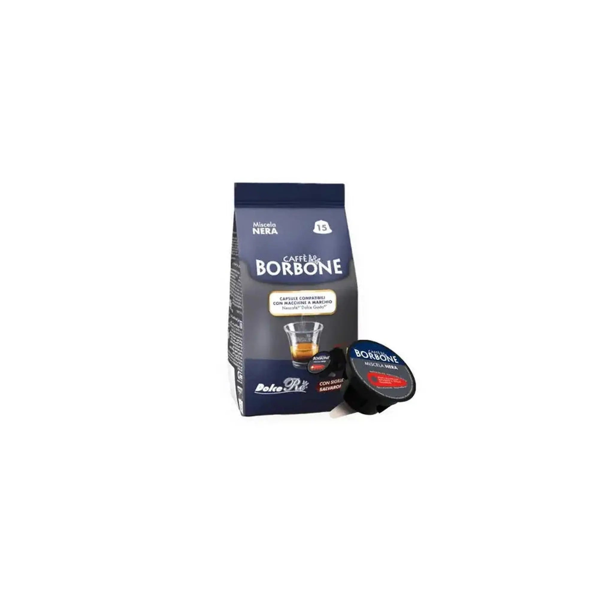 Caffe Borbone Miscela Nera Dolce Gusto Compatible Coffee Capsules - 15 Capsules at Coffee & Cream Egypt