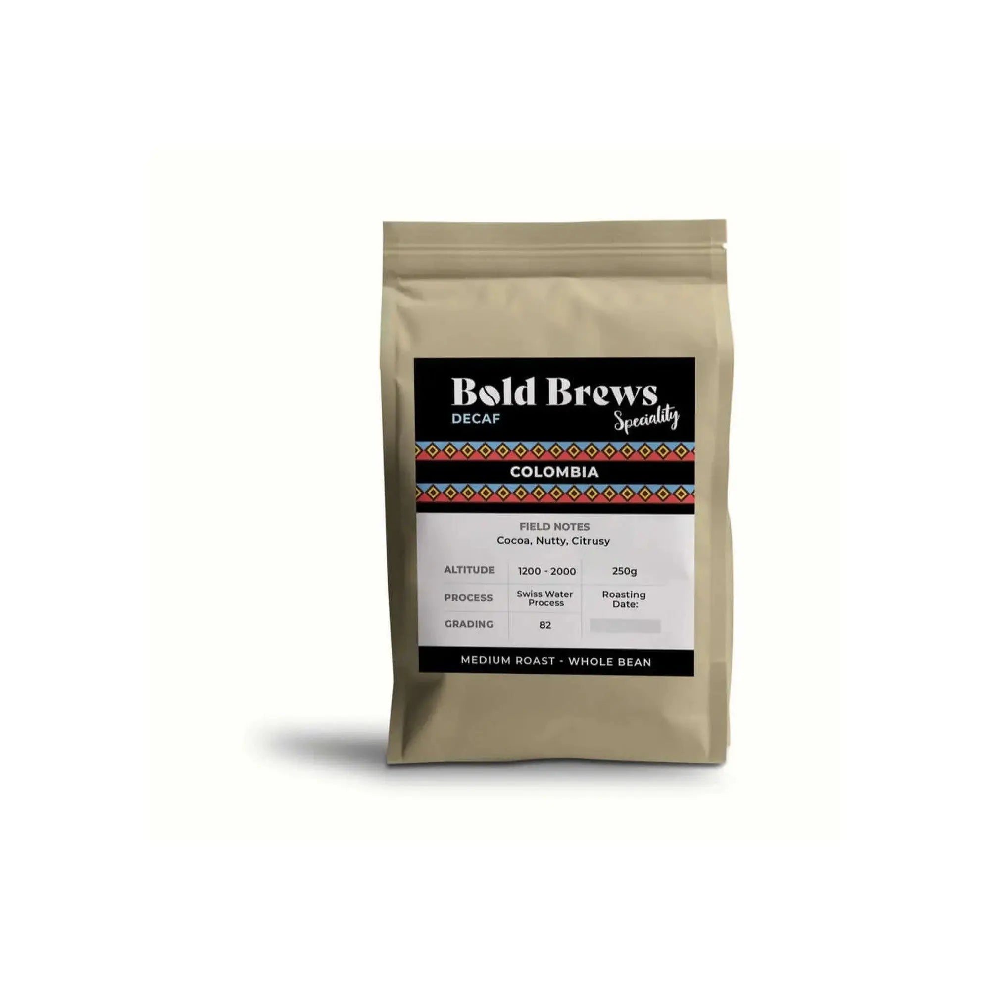 Bold Brews - Moonlight Blend Colombia Decaf - Whole Coffee Beans (Specialty Coffee)- 250g at Coffee & Cream Egypt