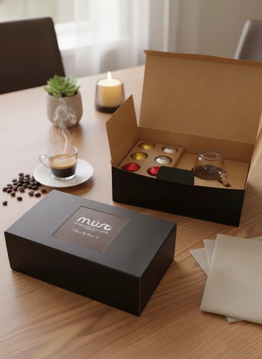 Must - Variety Compatible By Nespresso - 12 Variety Capsules + Carracci Espresso cup Caffe Carracci