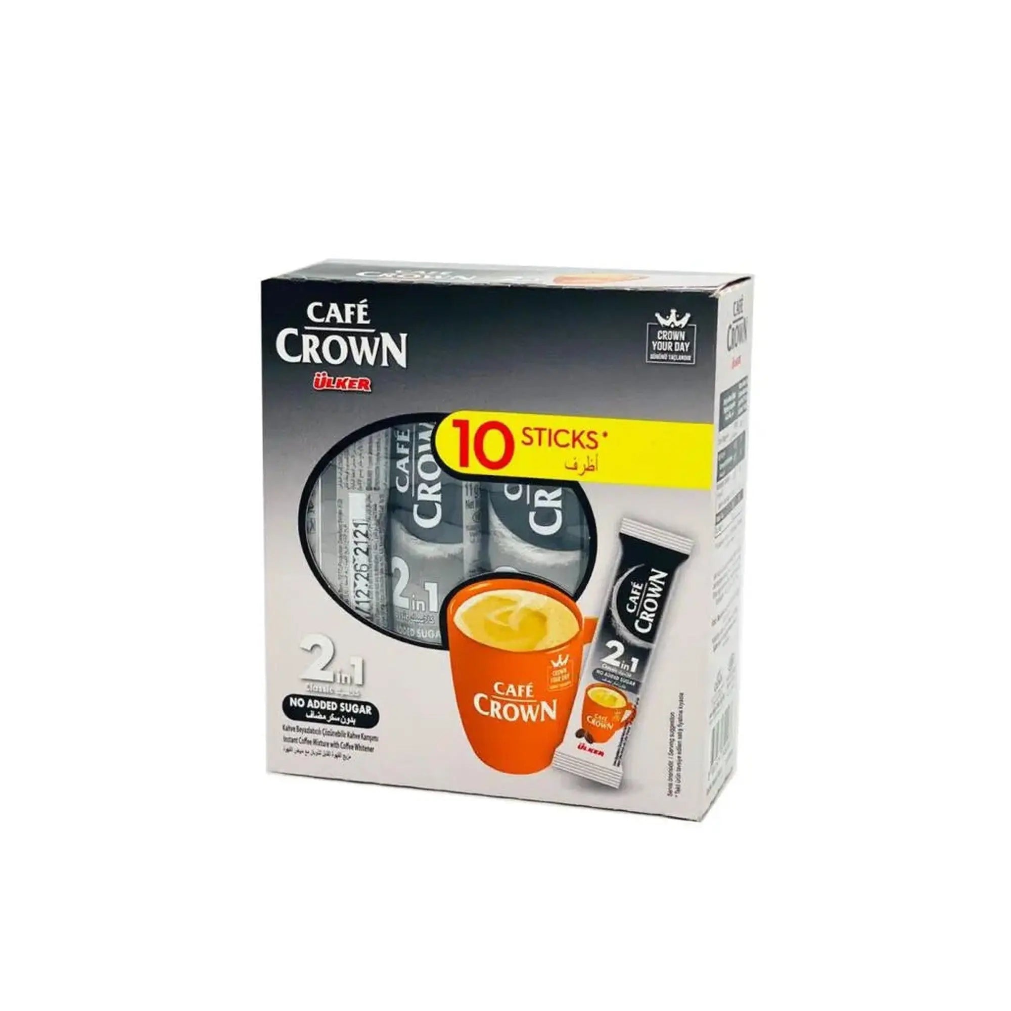 Cafe Crown Ulker - Classic 2 in 1- No Added Sugar - 11g * 10 Sachets at Coffee & Cream Egypt
