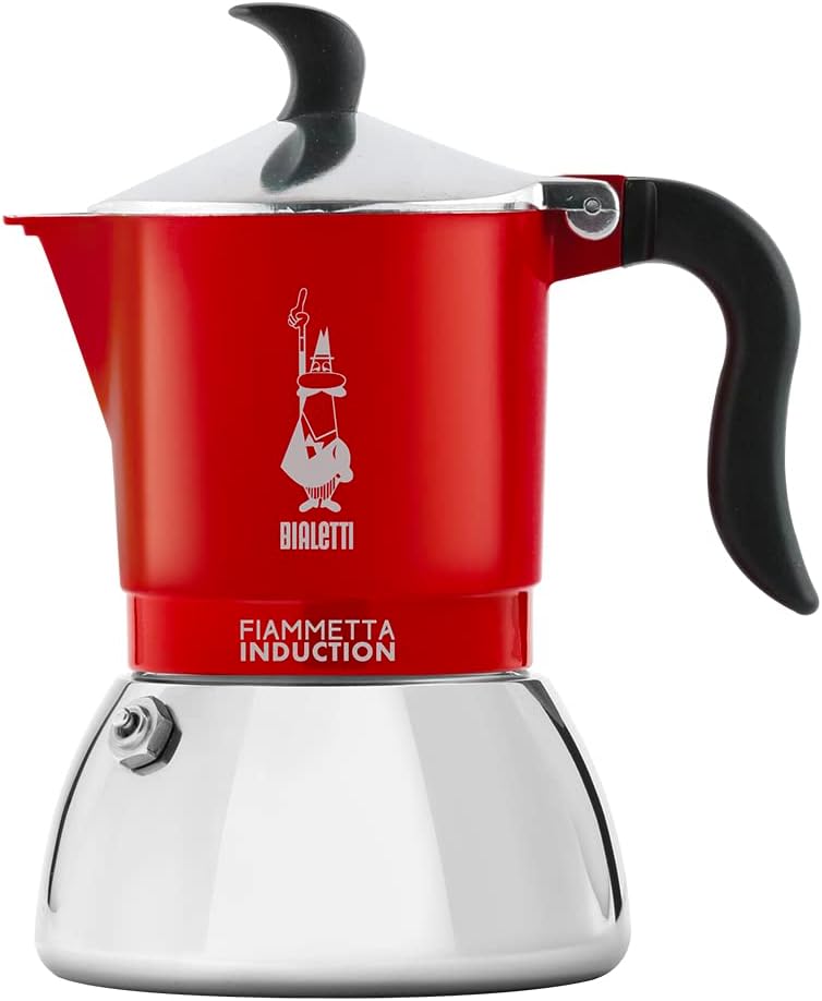 Bialetti Fiammetta Induction Coffee Maker Red 2 Cups