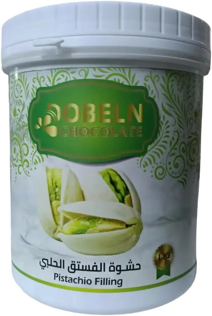 Dobeln Chocolate - High Quality Pistachio Spread Cream Filling (1kg, Pistachio Filling) Coffee & Cream