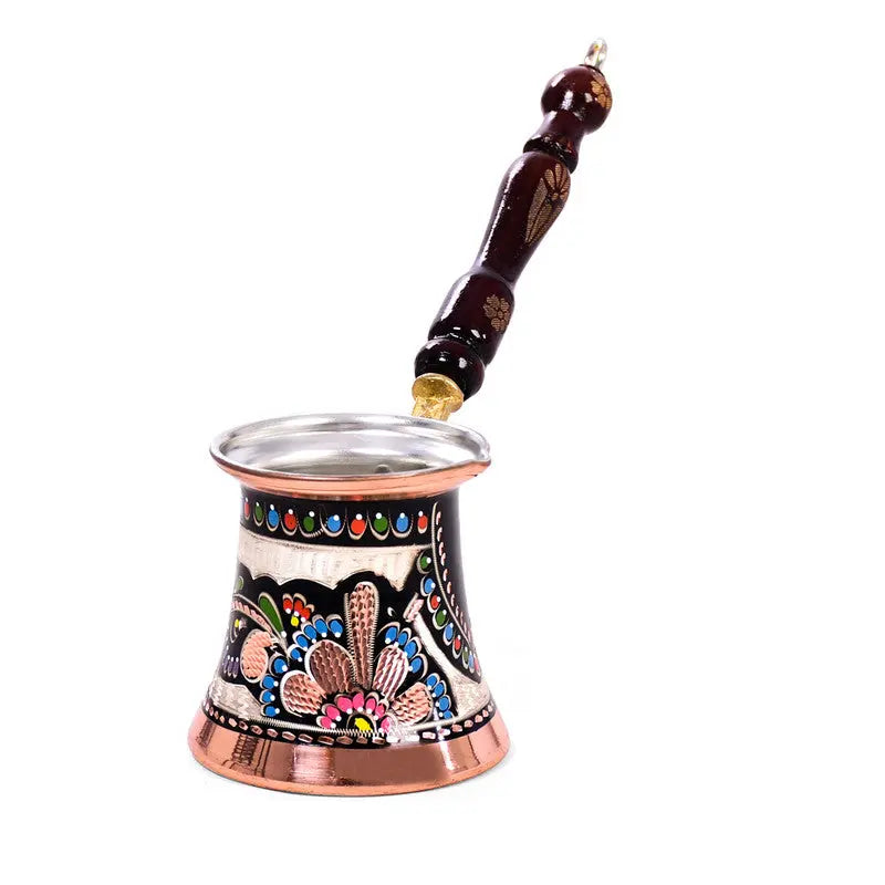 KGA1 KGA - Handcrafted Turkish Copper Coffee Pot - Large Size #7510 at Coffee & Cream Egypt