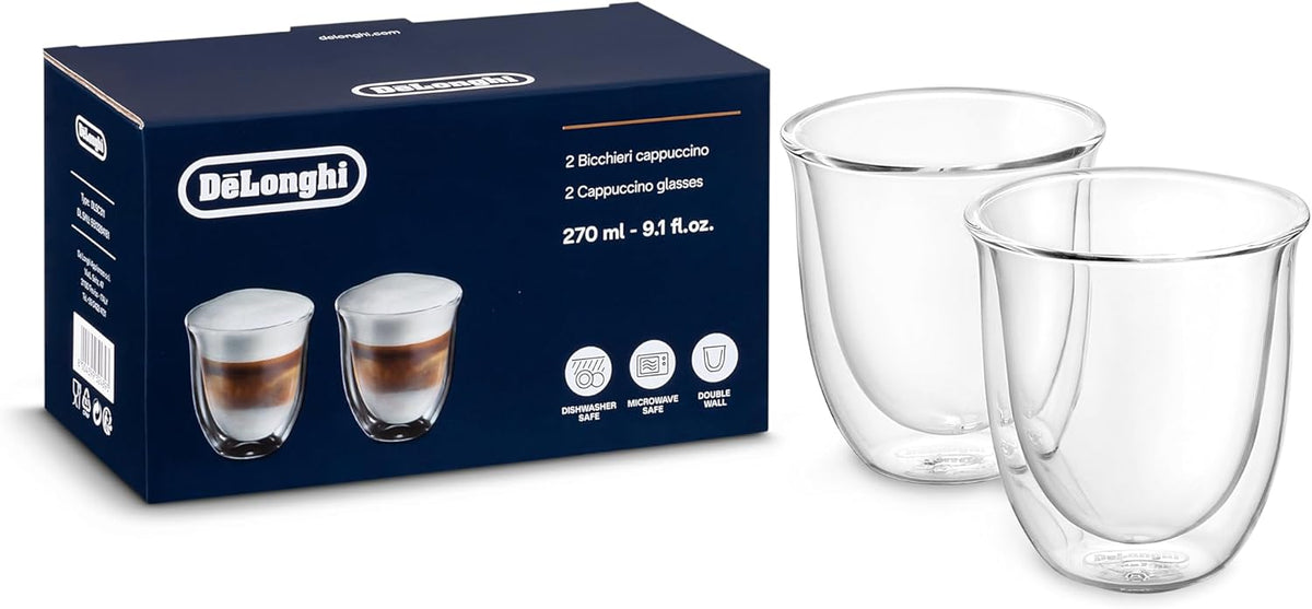 De’Longhi Cappuccino Glasses 270ml