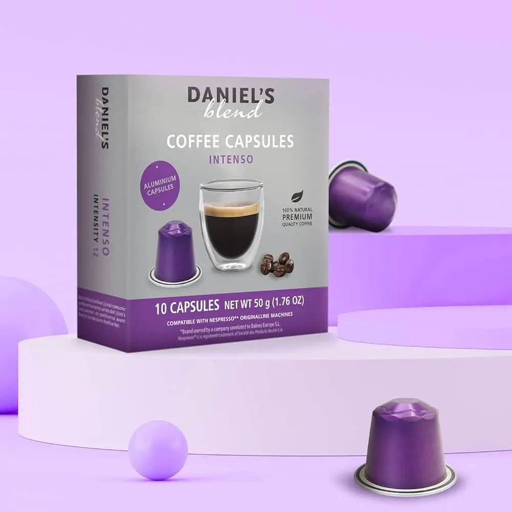 Daniel's Blend - Intenso Compatible by Nespresso - 10 capsules at Coffee & Cream Egypt