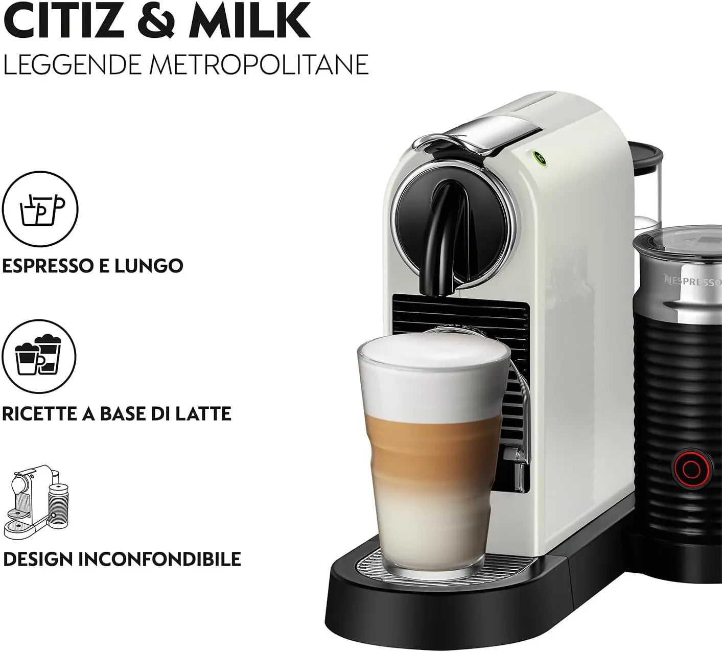 Order Nespresso EN267.BAE Citiz & Aeroccino 3 Milk Coffee Machine - White - De'Longhi for LE 16999.00 at Coffee & Cream, All your coffee needs in one place. Shop Coffee, Beans, Ground Coffee, Instant Coffee, Creamers, Coffee Machines, Blenders, and more.