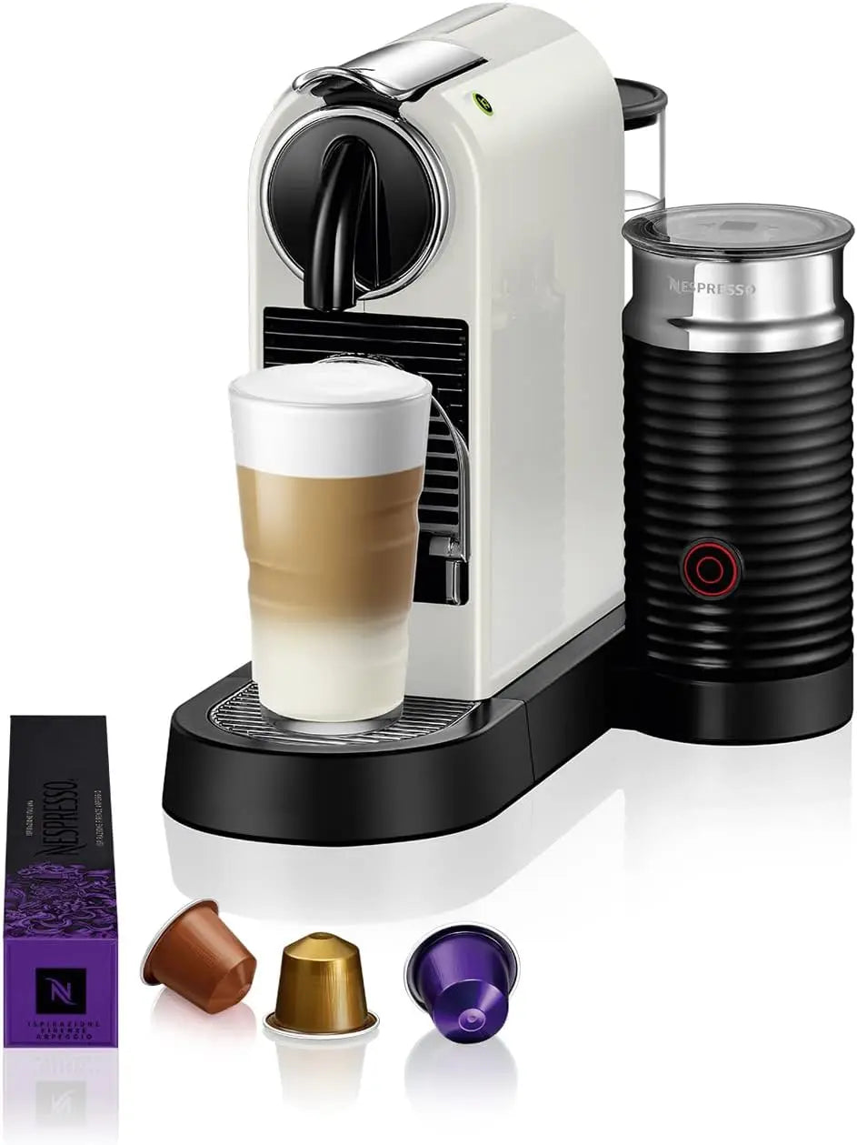 Order Nespresso EN267.BAE Citiz & Aeroccino 3 Milk Coffee Machine - White - De'Longhi for LE 16999.00 at Coffee & Cream, All your coffee needs in one place. Shop Coffee, Beans, Ground Coffee, Instant Coffee, Creamers, Coffee Machines, Blenders, and more.