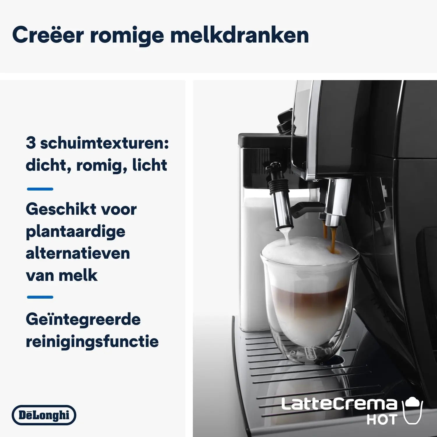 Order De'Longhi Dinamica Plus ECAM382.70.B Automatic Coffee Maker for Coffee Beans, Cappuccino Machine with LatteCrema Hot Espresso Machine, Cup with 18 Recipes, TFT Display 8.9 cm (3.5 Inches) 1450 W, for LE 68850.00 at Coffee & Cream, All your coffee ne