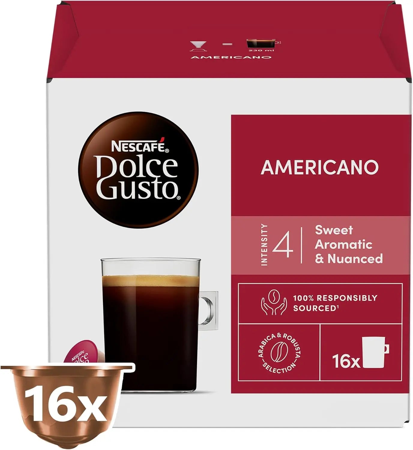 Nescafe Dolce Gusto Americano - 16 Capsules coffee & cream