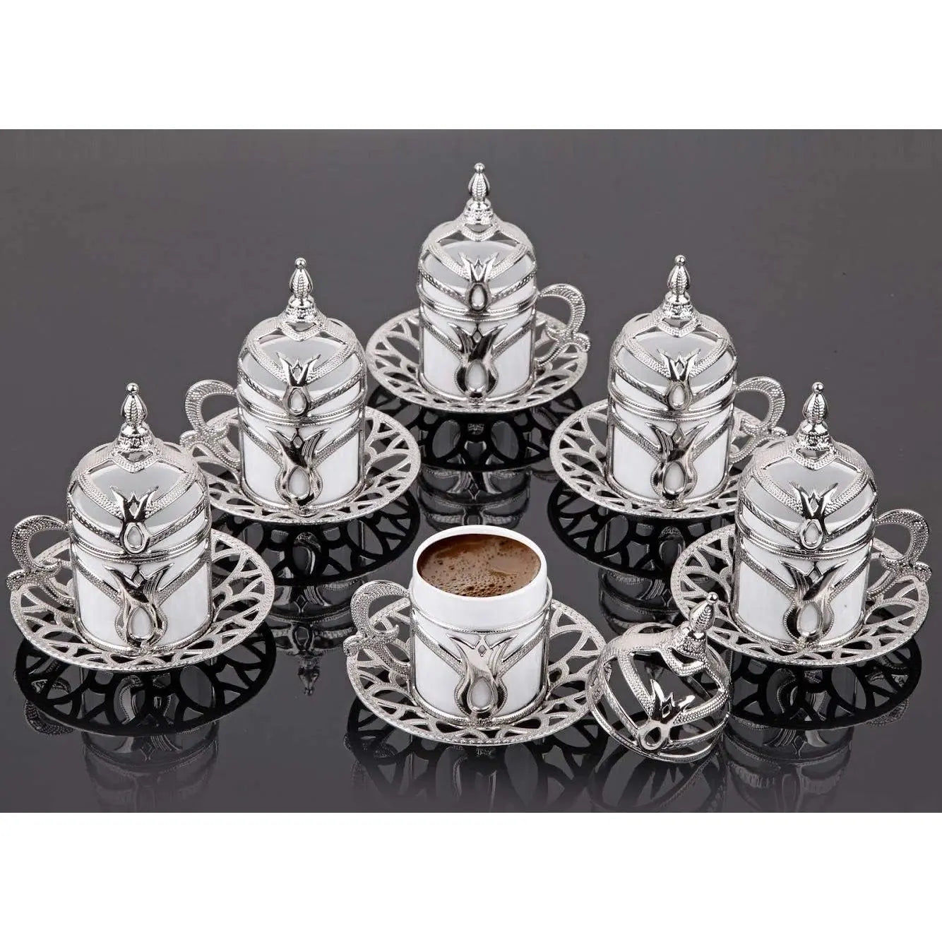 Order KGA - Royal Elegance Coffee Cup 6 Pieces Set #7404 for LE 1400.00 at Coffee & Cream, All your coffee needs in one place. Shop Coffee, Beans, Ground Coffee, Instant Coffee, Creamers, Coffee Machines, Blenders, equipment and more. 50+ Brands Monin, La