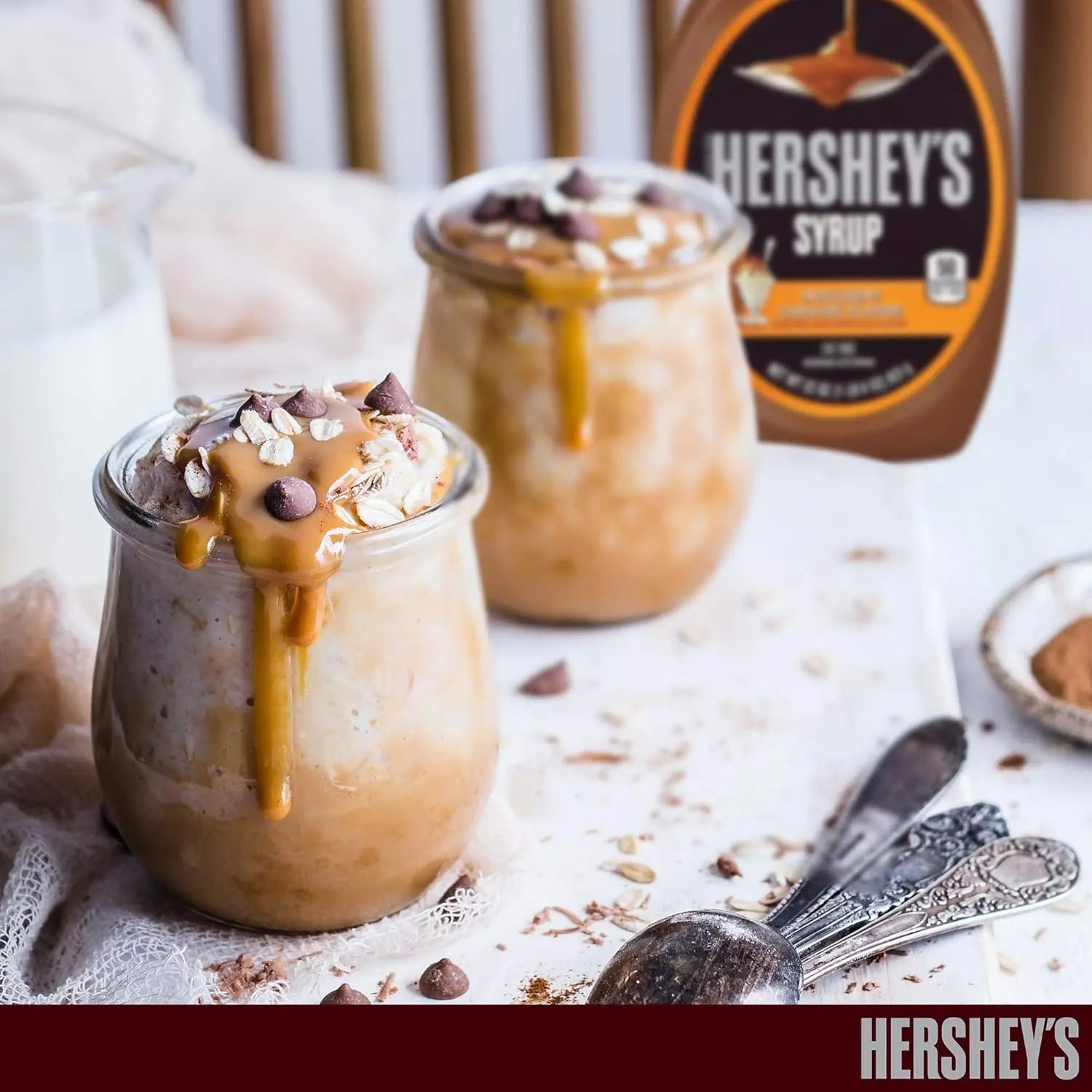 Order Hershey's - Caramel Syrup - 623g for LE 220.00 at Coffee & Cream, All your coffee needs in one place. Shop Coffee, Beans, Ground Coffee, Instant Coffee, Creamers, Coffee Machines, Blenders, and more. 50+ Brands Monin, Lavazza, Starbucks, Nespresso,