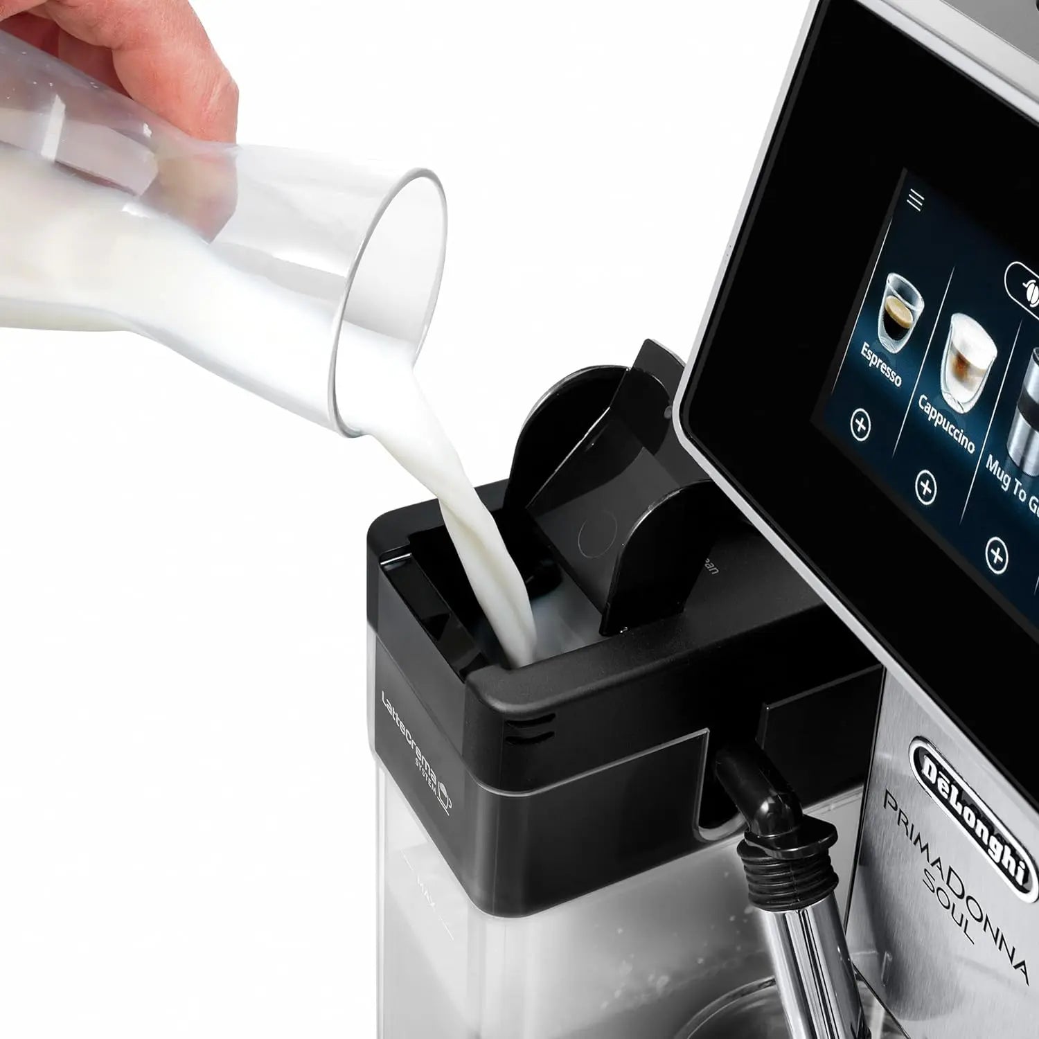 Order De'longhi PrimaDonna Soul Automatic coffee makers ECAM610.75.MB for LE 106990.00 at Coffee & Cream, All your coffee needs in one place. Shop Coffee, Beans, Ground Coffee, Instant Coffee, Creamers, Coffee Machines, Blenders, Coffee Makers & Espresso