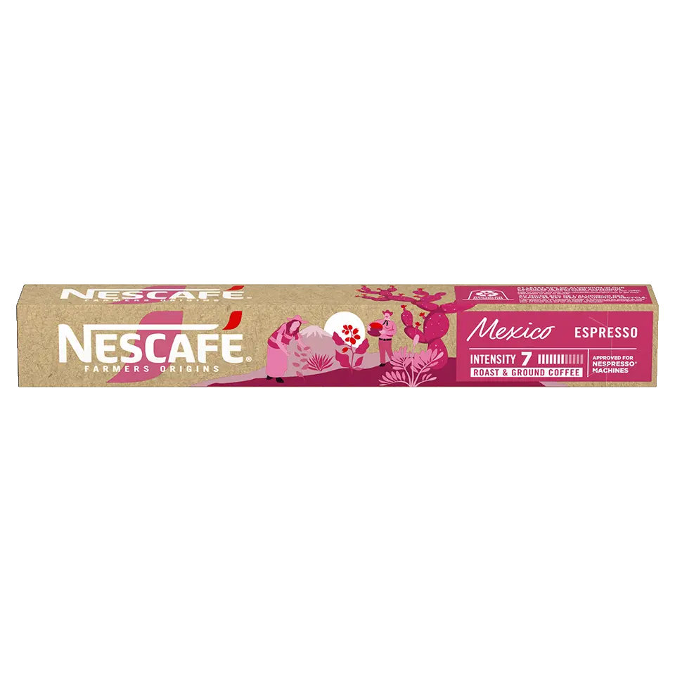 Nescafe Farmers Origins - Mexico Espresso #7 Compatible by Nespresso -10 capsules at Coffee & Cream Egypt
