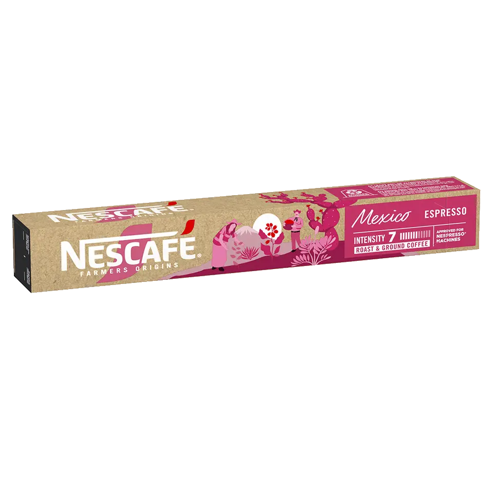 Order Nescafe Farmers Origins - Mexico Espresso #7 Compatible by Nespresso -10 capsules for LE 99.00 at Coffee & Cream, All your coffee needs in one place. Shop Coffee, Beans, Ground Coffee, Instant Coffee, Creamers, Coffee Machines, Blenders, and more. 5