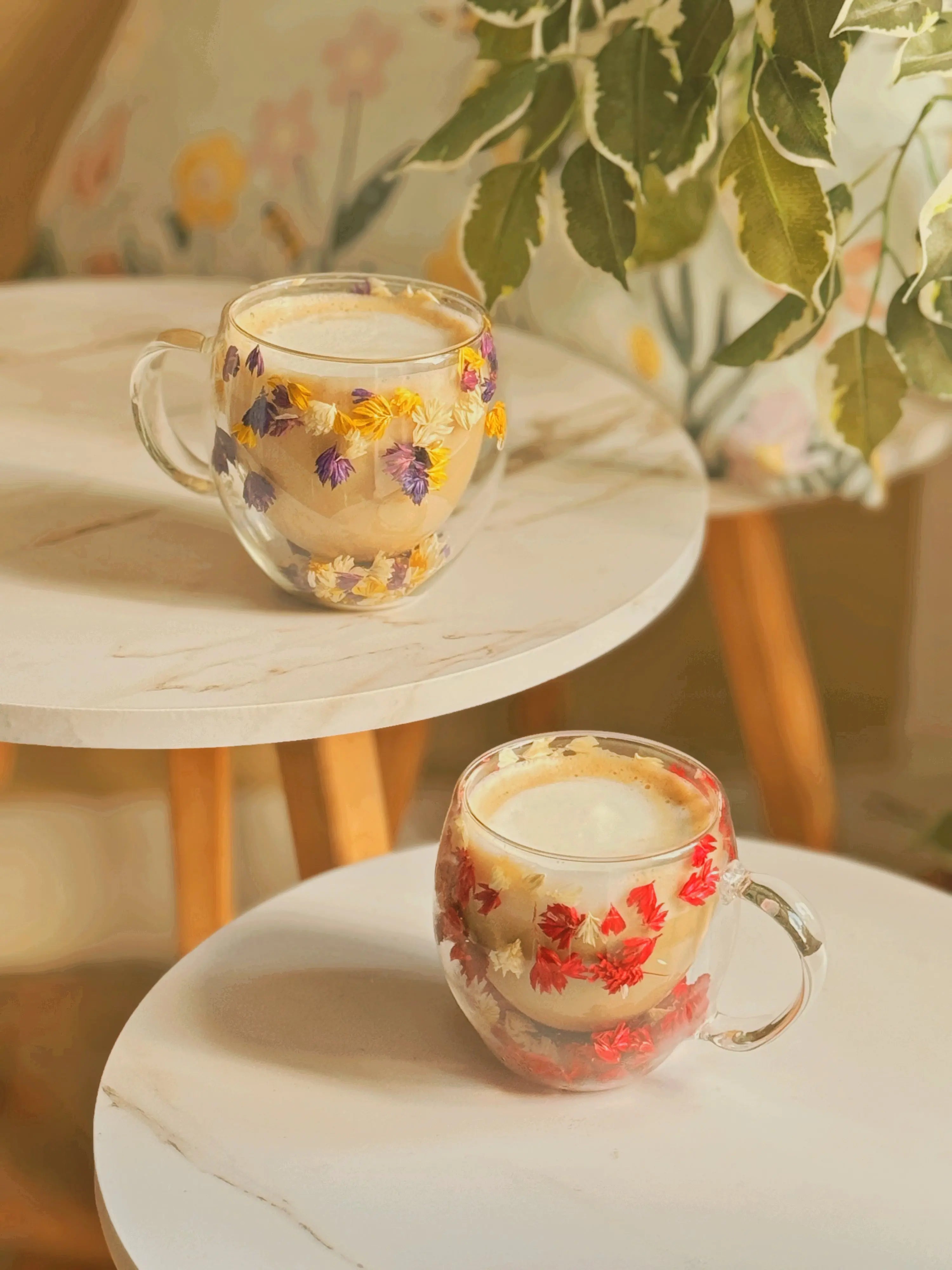 Order Handmade Glass - Pink Bloom Mug for LE 320.00 at Coffee & Cream, All your coffee needs in one place. Shop Coffee, Beans, Ground Coffee, Instant Coffee, Creamers, Coffee Machines, Blenders, and more. 50+ Brands Monin, Lavazza, Starbucks, Nespresso, A