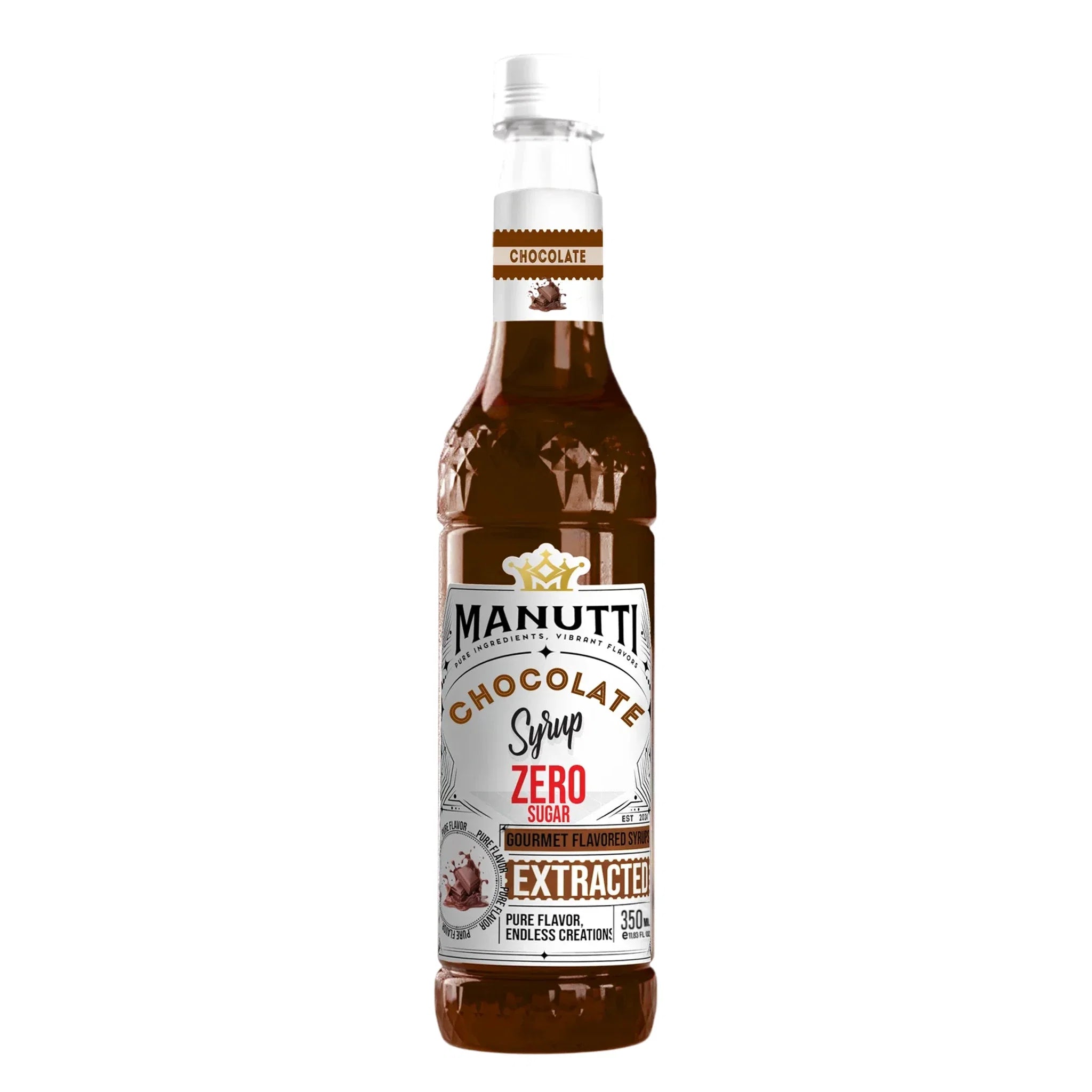 Manutti - Zero Sugar Chocolate Syrup - 350 ml bottle