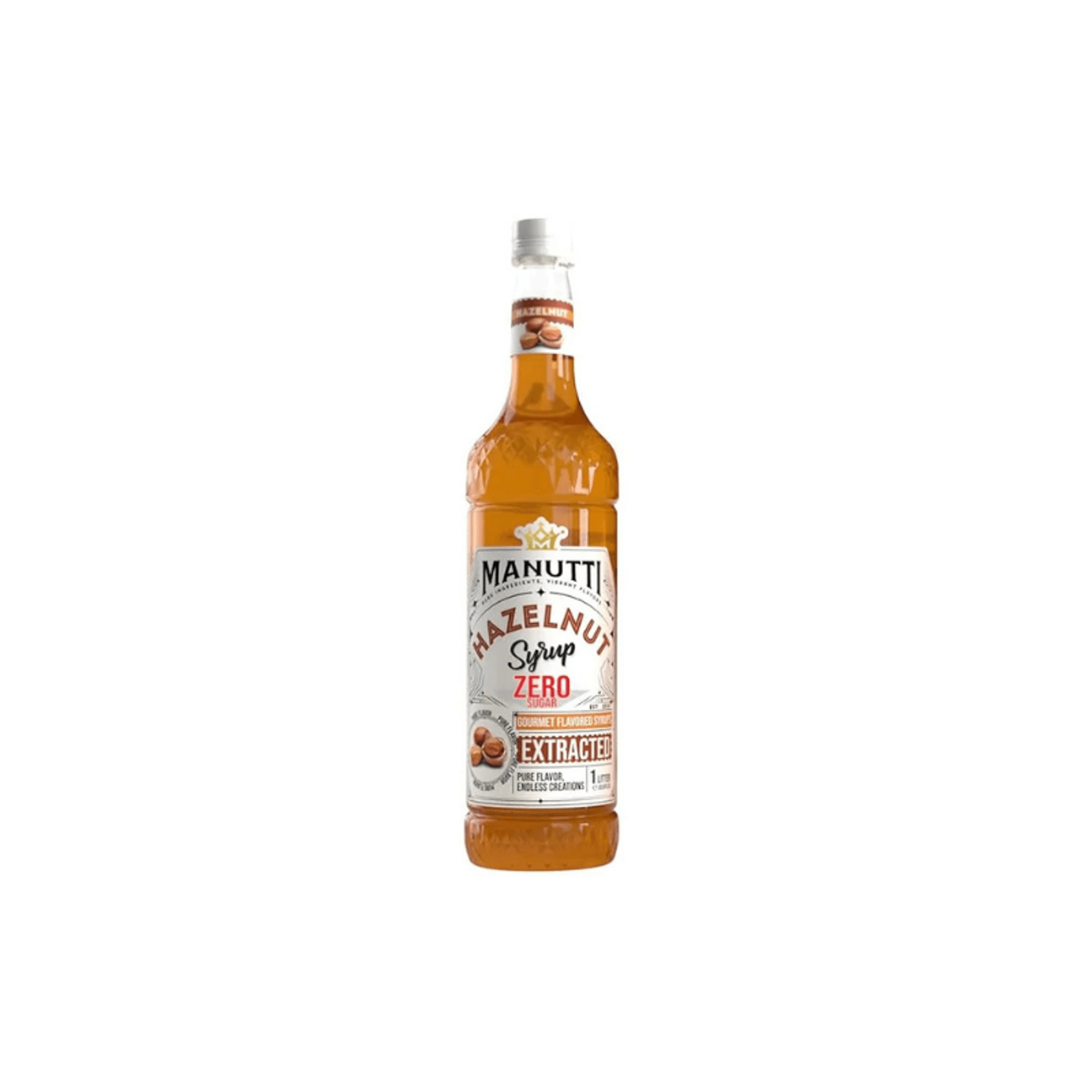 Manutti - Zero Sugar Hazelnut Syrup - 350 ml bottle