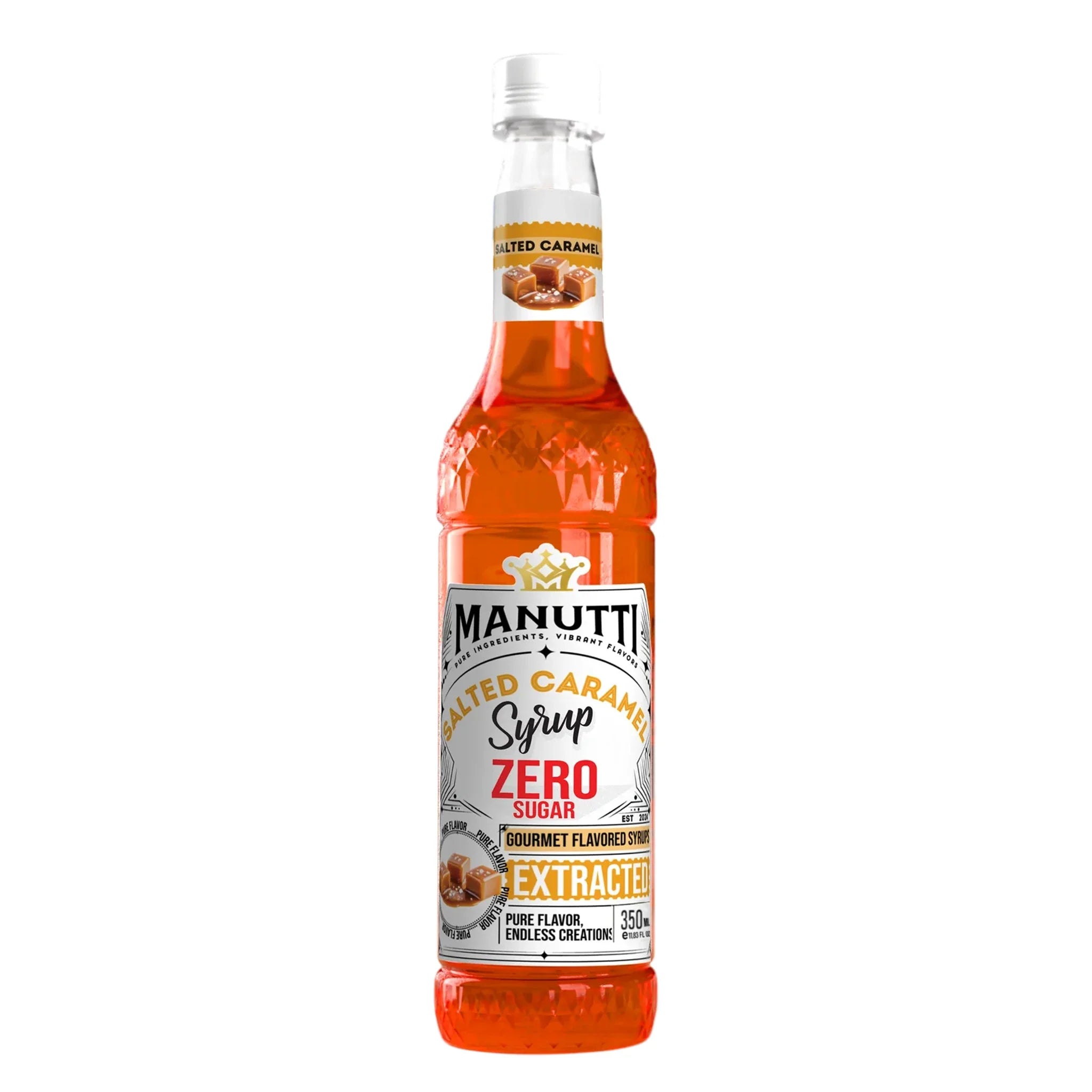 Manutti - Zero Sugar Salted Caramel Syrup - 350 ml bottle