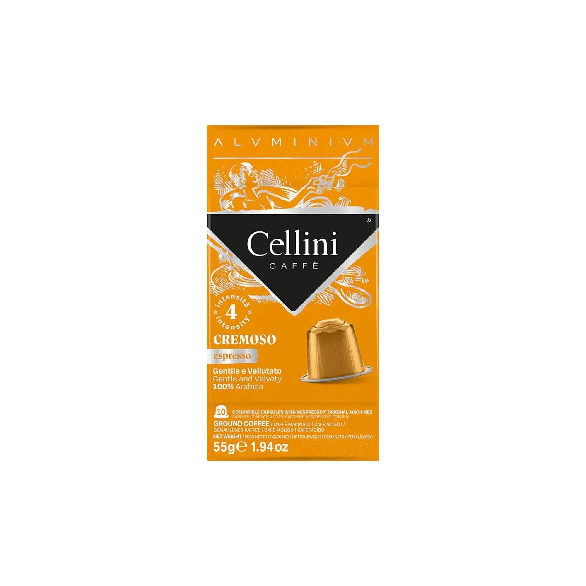Cellini Caffe - Cremoso compatible by Nespresso - 10 Capsules at Coffee & Cream Egypt