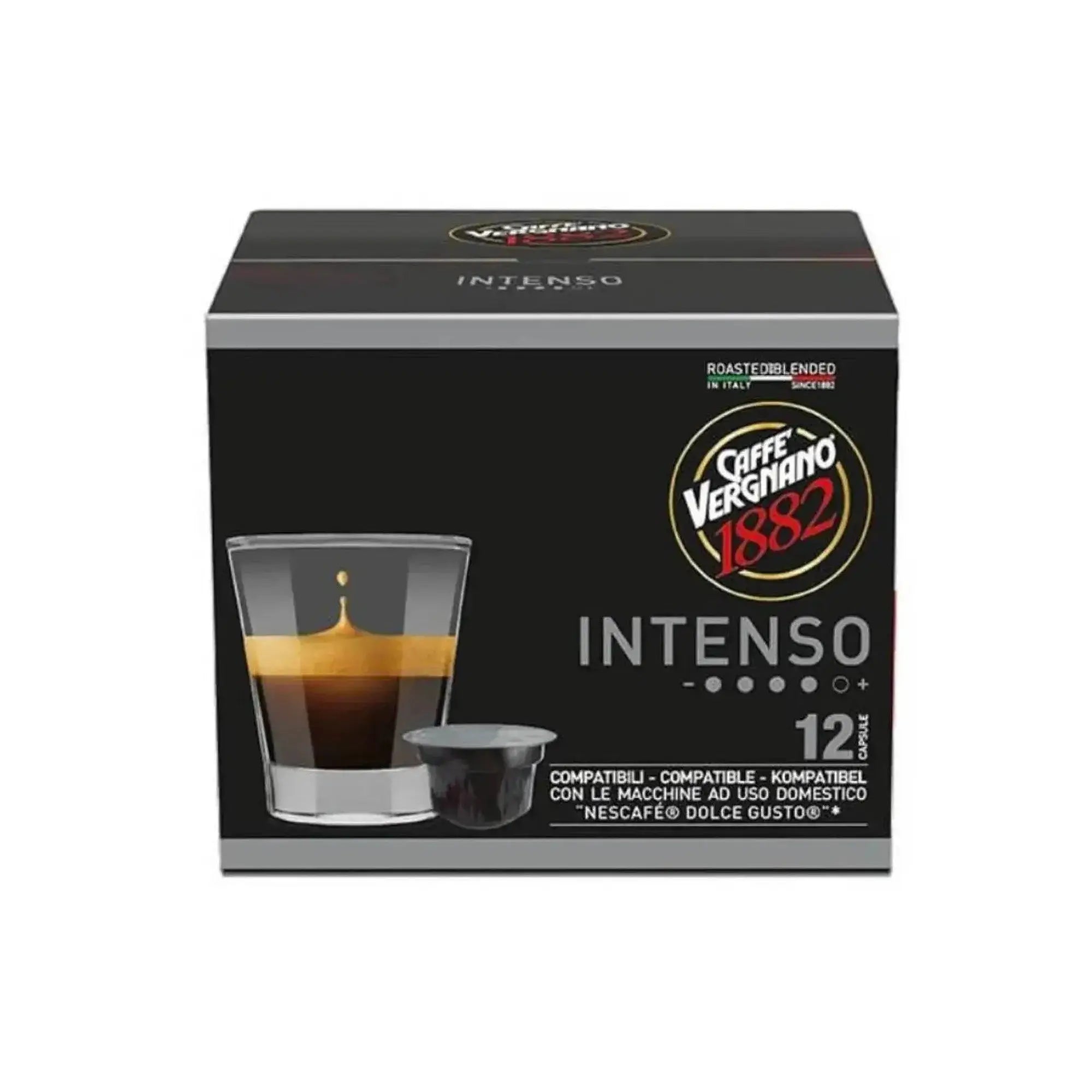 Caffe Vergnano Intenso Dolce Gusto Compatible Coffee Capsules - 12 Capsules at Coffee & Cream Egypt