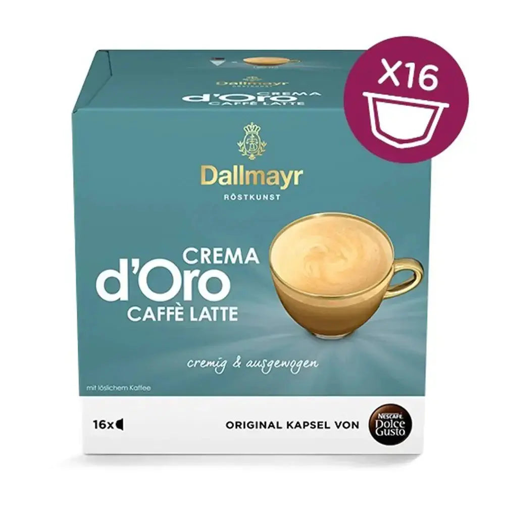 Dallmayr Dolce Gusto Crema D'oro Caffe Latte Coffee Capsules - 16 Capsules at Coffee & Cream Egypt