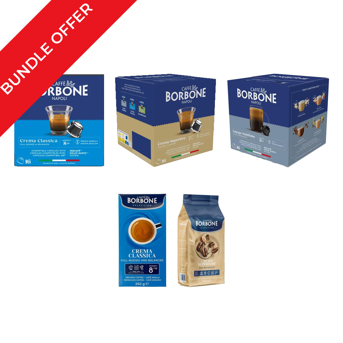 Caffe Borbone Napoli Flight 5 Blends Bundle
