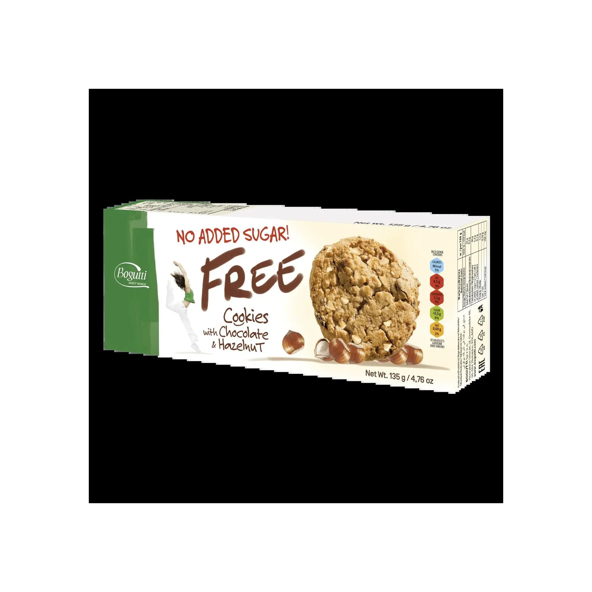 Bogutti Cookies With Chocolate and Hazelnut No Added Sugar 135g pack