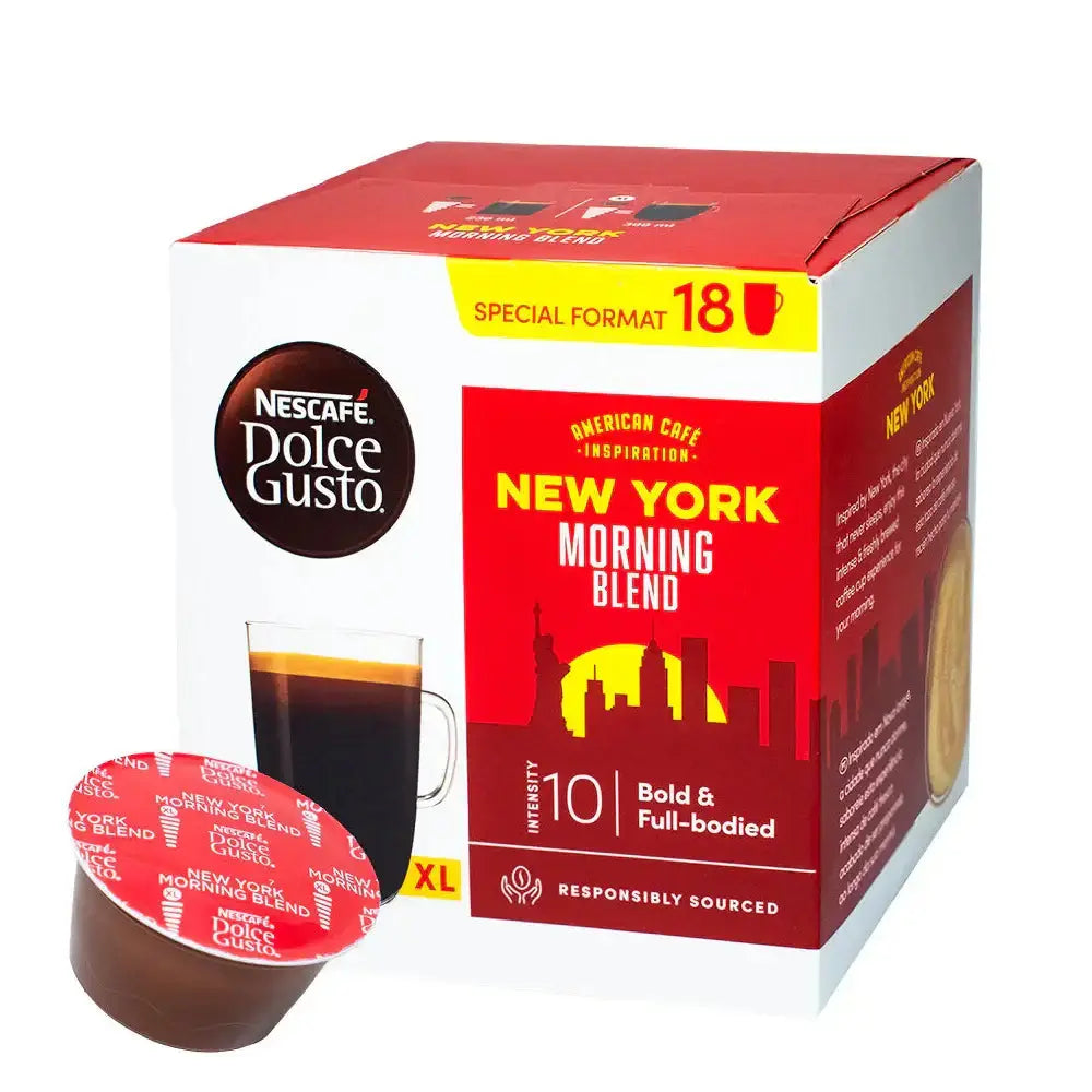 Nescafe Dolce Gusto New York Morning Blend Coffee Capsules - 18 Capsules at Coffee & Cream Egypt