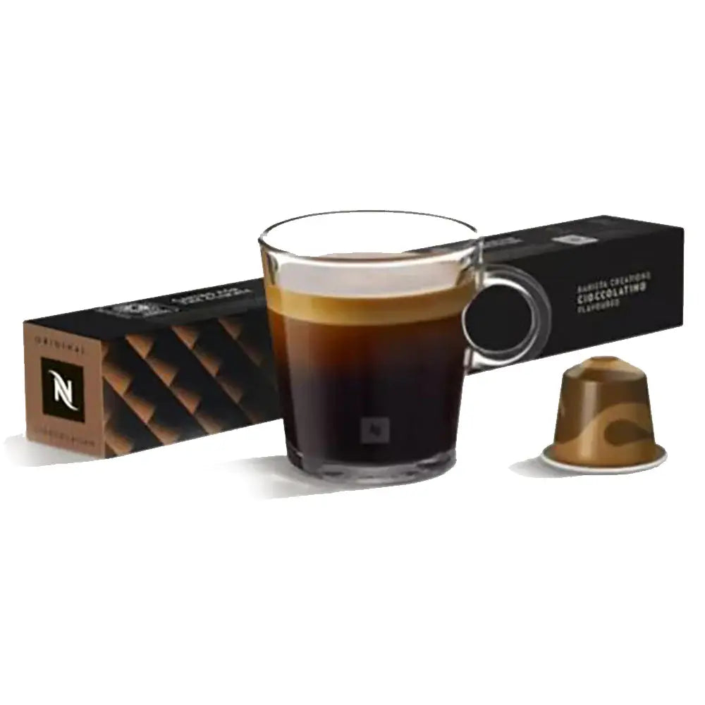 Nespresso Barista Creations Cioccolatino Flavoured Original Espresso Capsules - Intensity 6 - 10 Capsules at Coffee &...