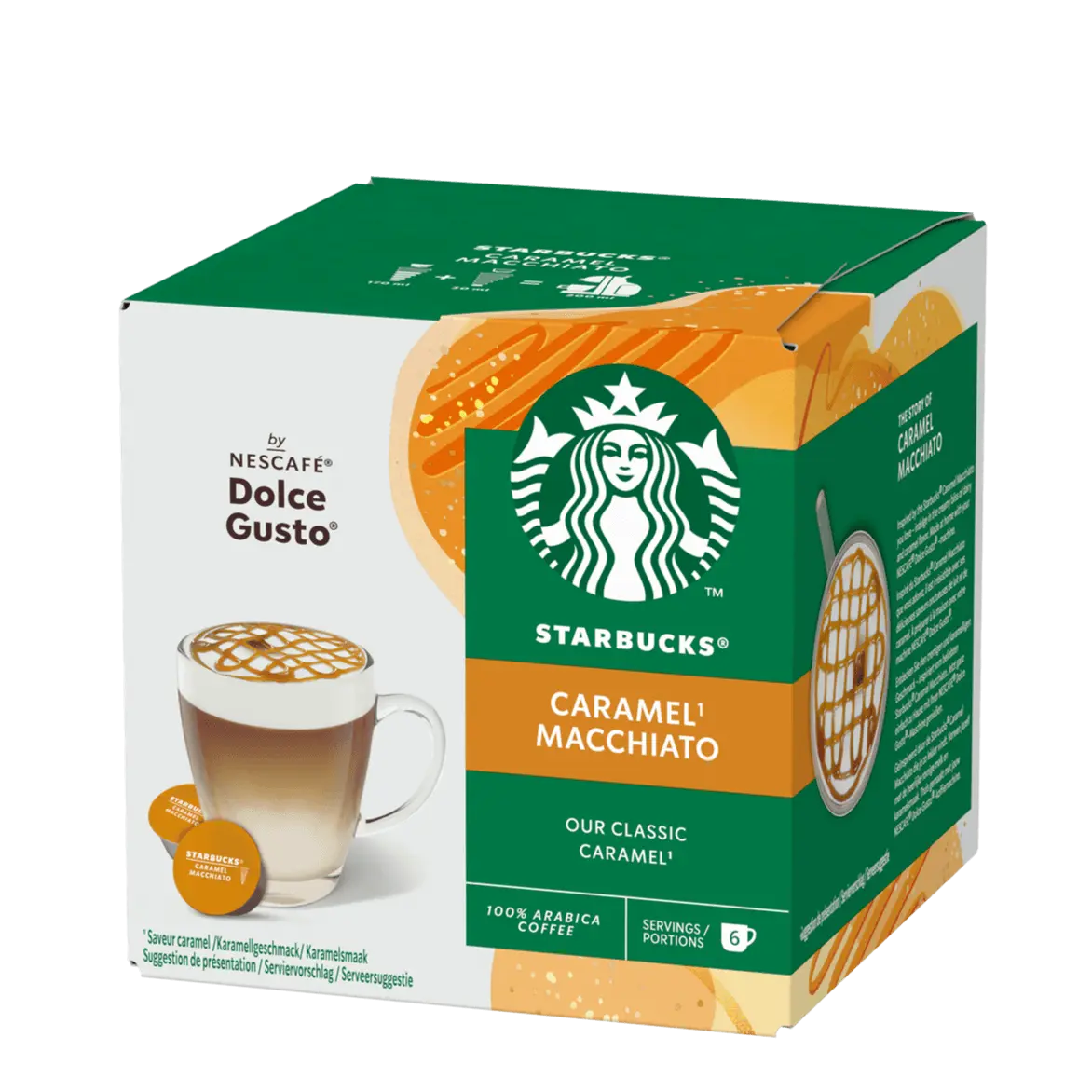 Starbucks Dolce Gusto Caramel Macchiato Coffee Capsules - 12 Capsules at Coffee & Cream Egypt
