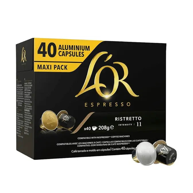 Olis L'or Ristretto Coffee Capsules - 40 Capsules - MAXI Pack at Coffee & Cream Egypt