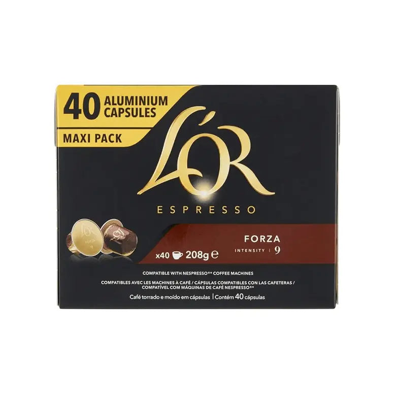 Olis L'or Forza Coffee Capsules - 40 Capsules - MAXI Pack at Coffee & Cream Egypt