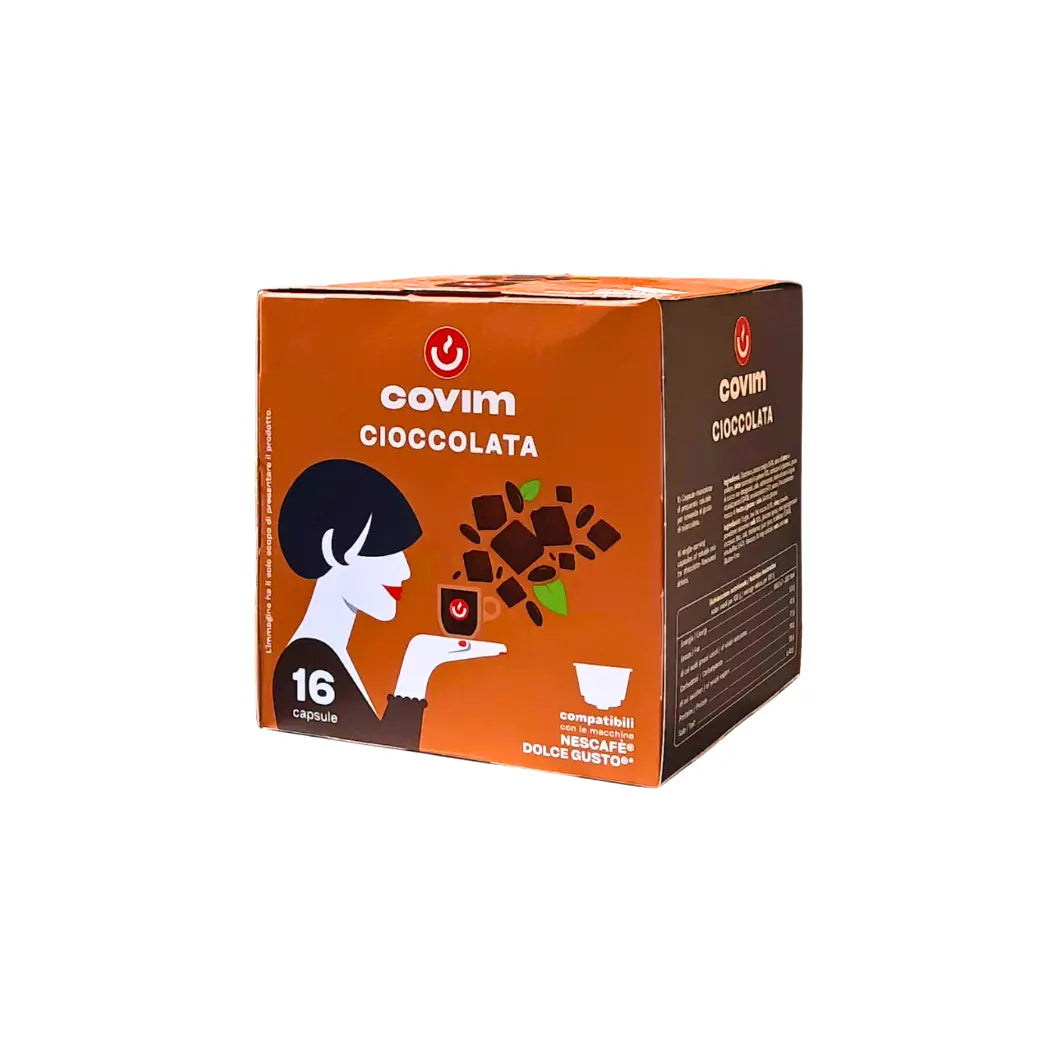 Covim Cioccolata Dolce Gusto Compatible Coffee Capsules - 16 Capsules at Coffee & Cream Egypt