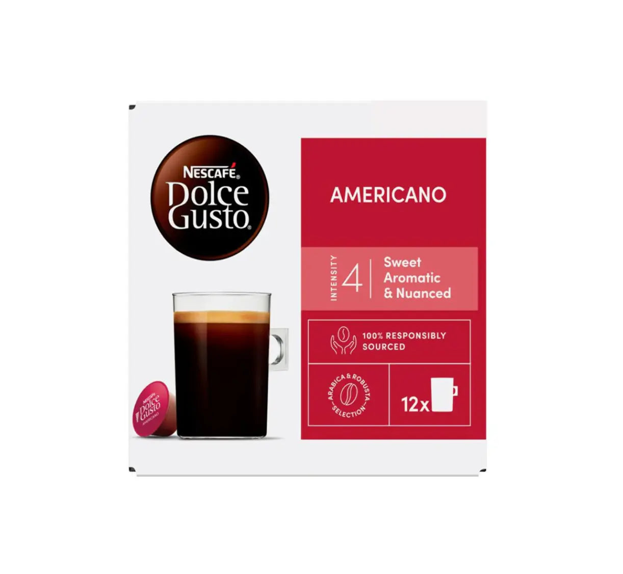 Nescafe Dolce Gusto Americano Coffee Capsules - 12 Capsules at Coffee & Cream Egypt
