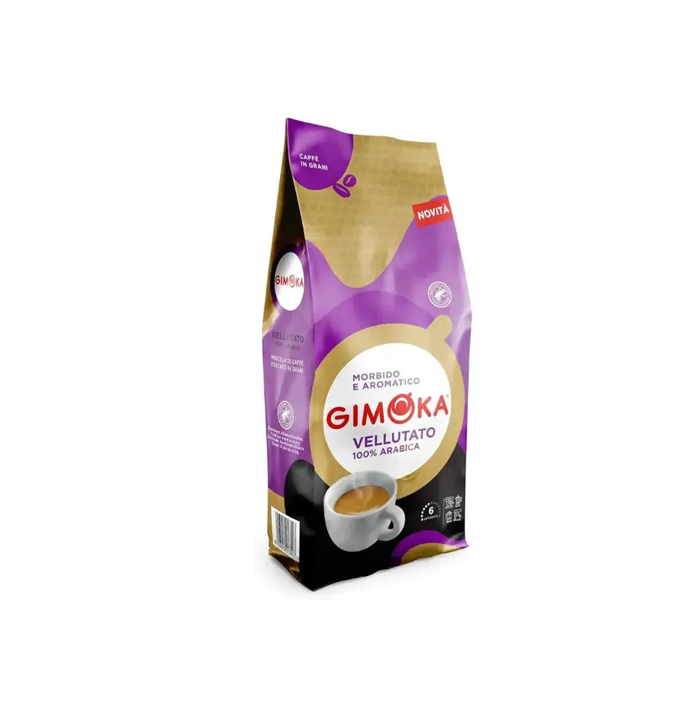 Gimoka Vellutato 100% Arabica Whole Coffee Beans 6/13 - 500g at Coffee & Cream Egypt