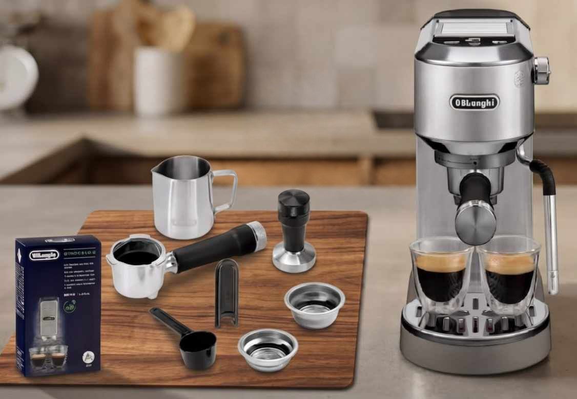 De'Longhi Dedica Duo EC890.M Espresso & Cold Brew Machine - Silver + Gifts