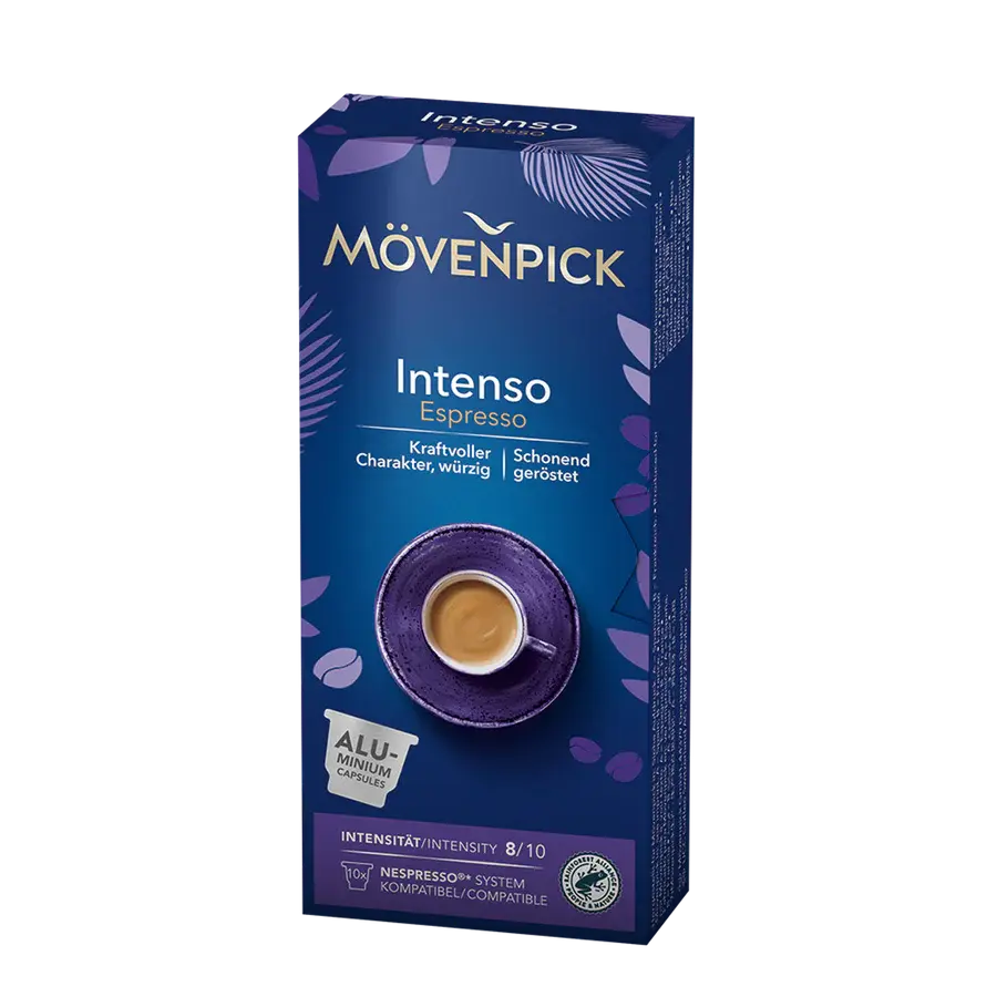 Order Movenpick - Intenso Espresso Compatible by Nespresso -10 Capsule for LE 275.00 at Coffee & Cream, All your coffee needs in one place. Shop Coffee, Beans, Ground Coffee, Instant Coffee, Creamers, Coffee Machines, Blenders, and more. 50+ Brands Monin,