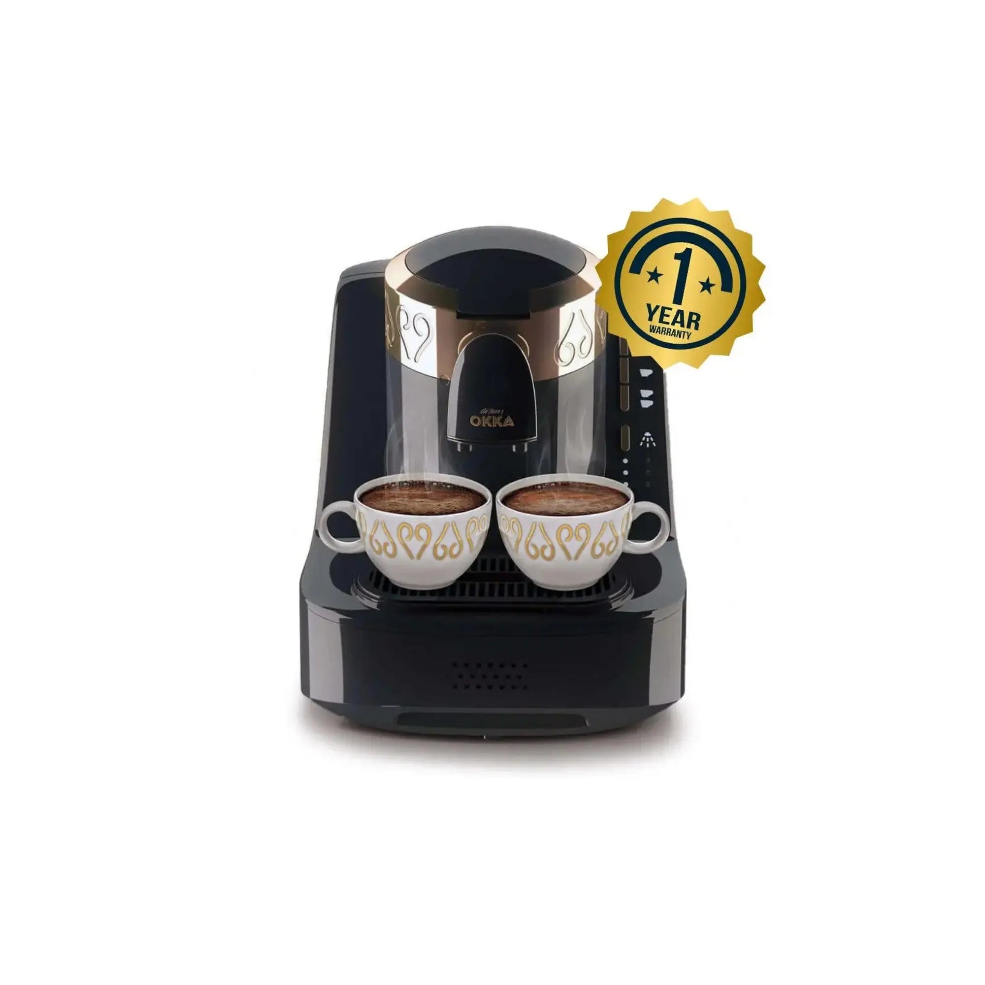 Arzum Okka Automatic Turkish Coffee Machine , OK001- Black/Copper (1 YEAR WARRANTY) 710 W at Coffee & Cream Egypt