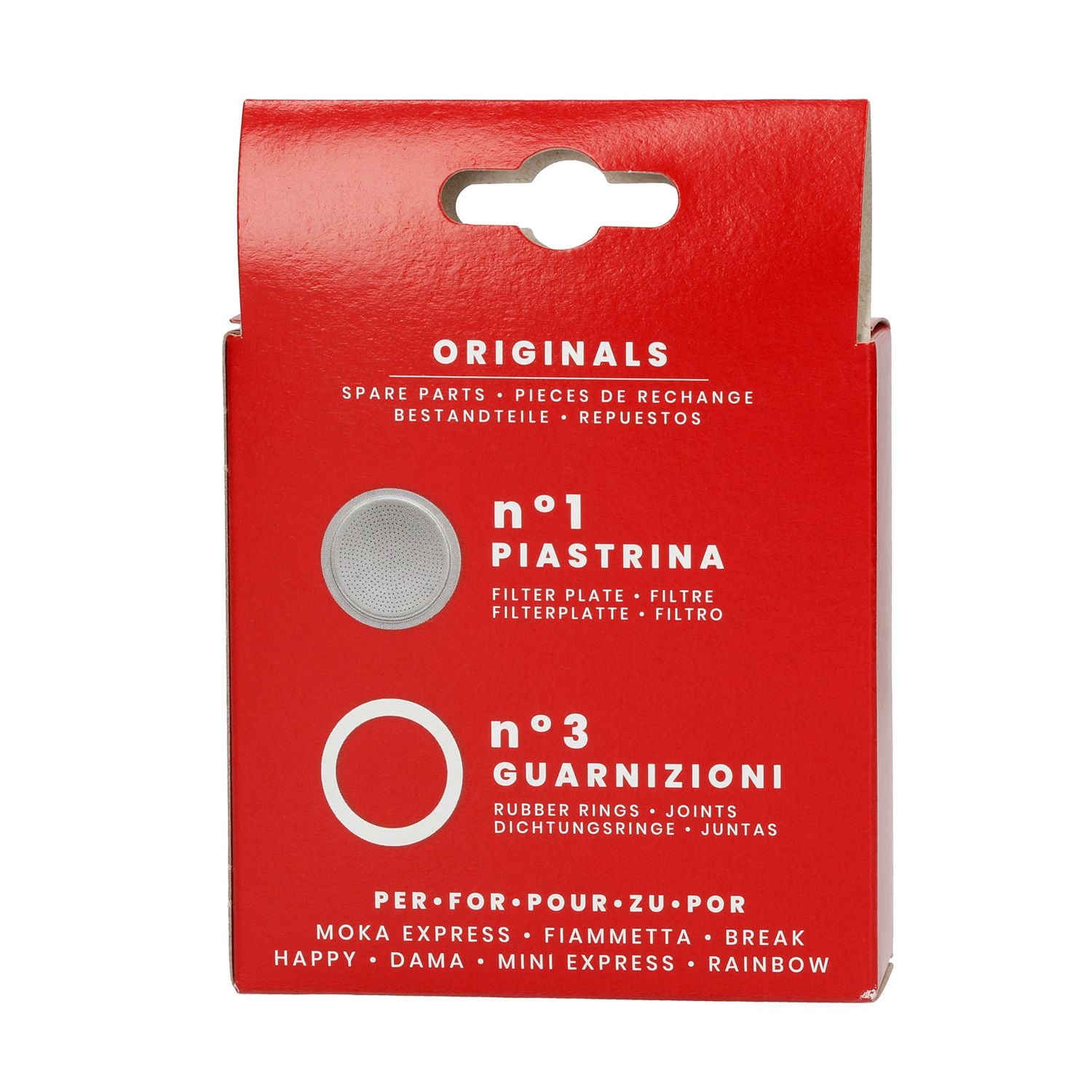 Bialetti Replacement Gaskets and Filter Set for 1-Cup Aluminium Moka Pots