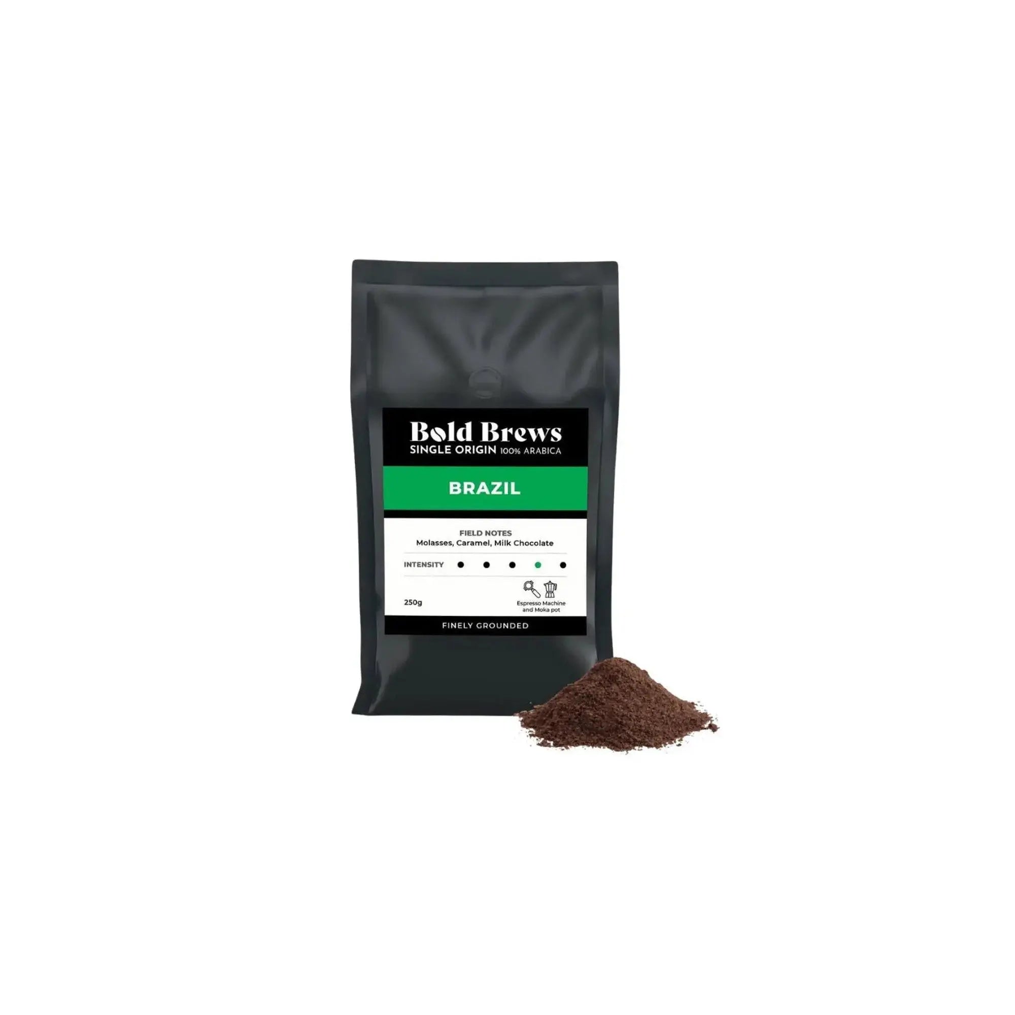 Bold Brews - Brazil 100% Arabica Ground Coffee Espresso - 250g at Coffee & Cream Egypt
