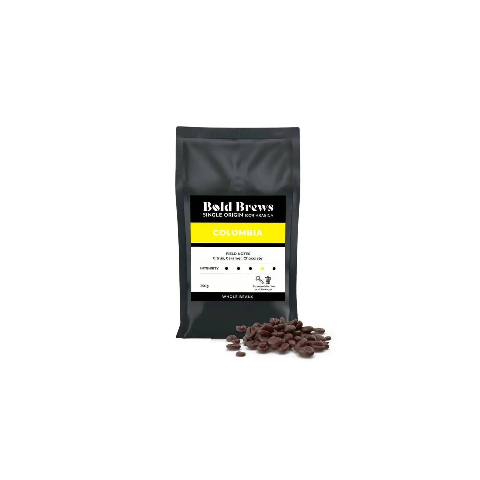 Bold Brews - Colombia Whole Coffee Beans (Single Origin) - 250g at Coffee & Cream Egypt