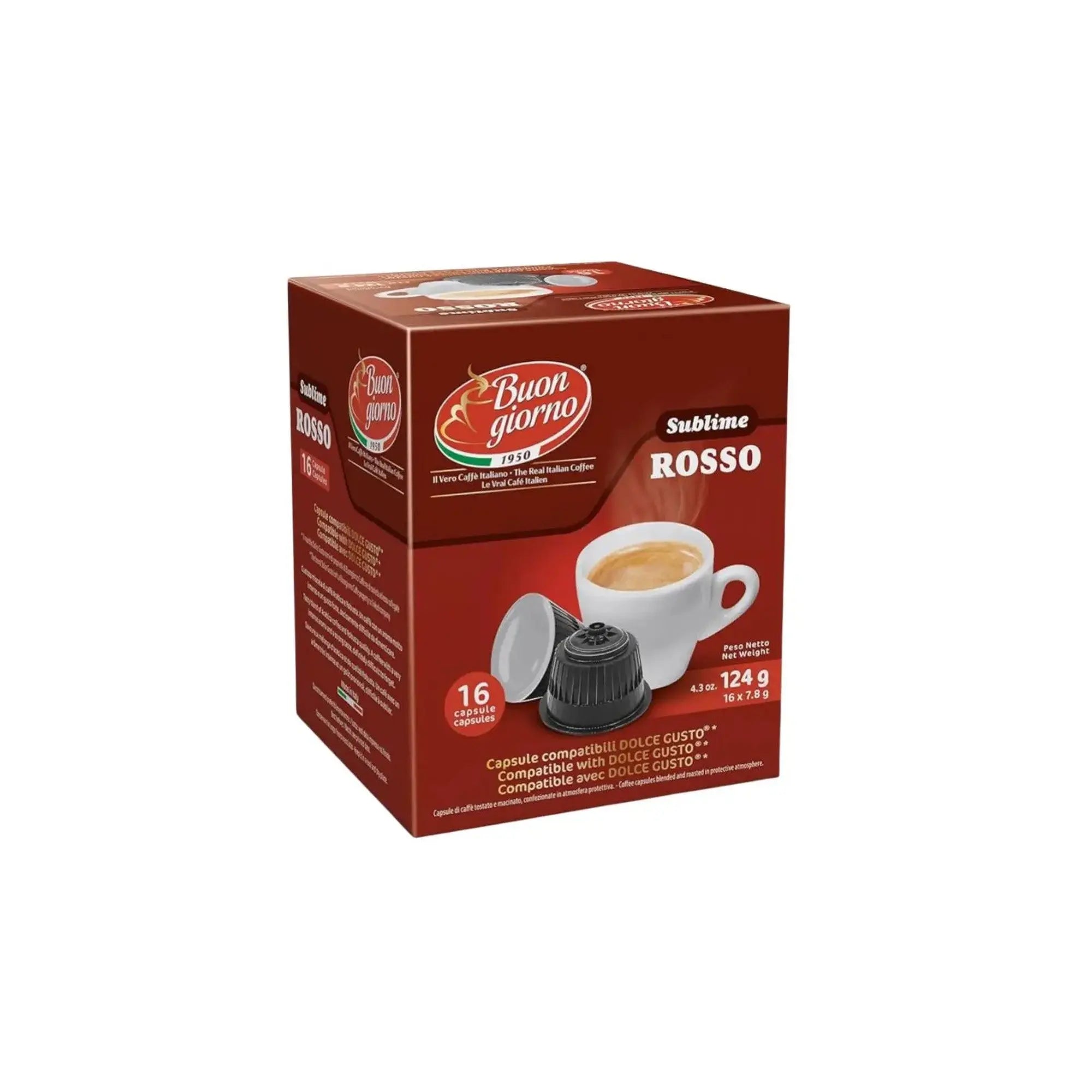 Buongiorno Caffè Buongiorno Caffe Sublime Rosso Dolce Gusto Compatible Coffee Capsules - 16 Capsules at Coffee & Crea...