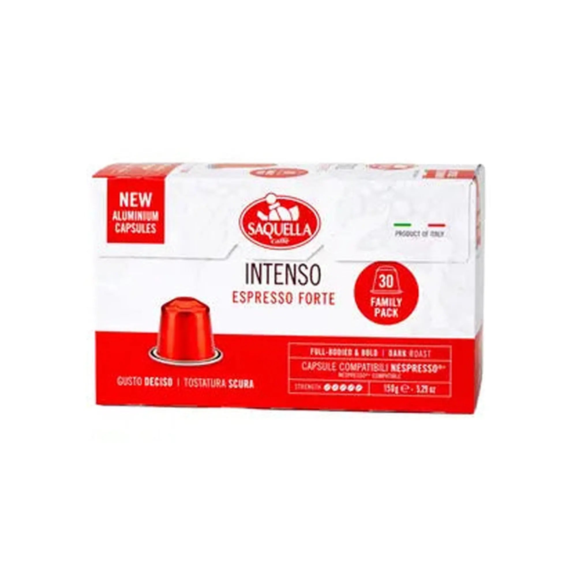 Saquella - INTENSO Compatible With Nespresso - 30 capsules at Coffee & Cream Egypt