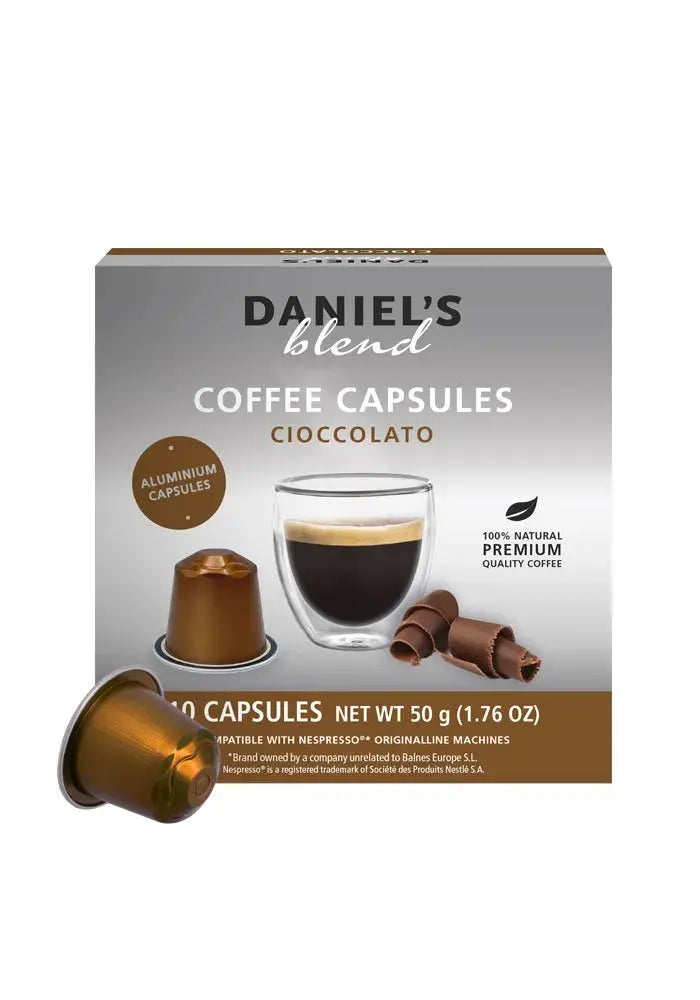 Daniel's Blend - Cioccolate Compatible by Nespresso - 10 capsules at Coffee & Cream Egypt