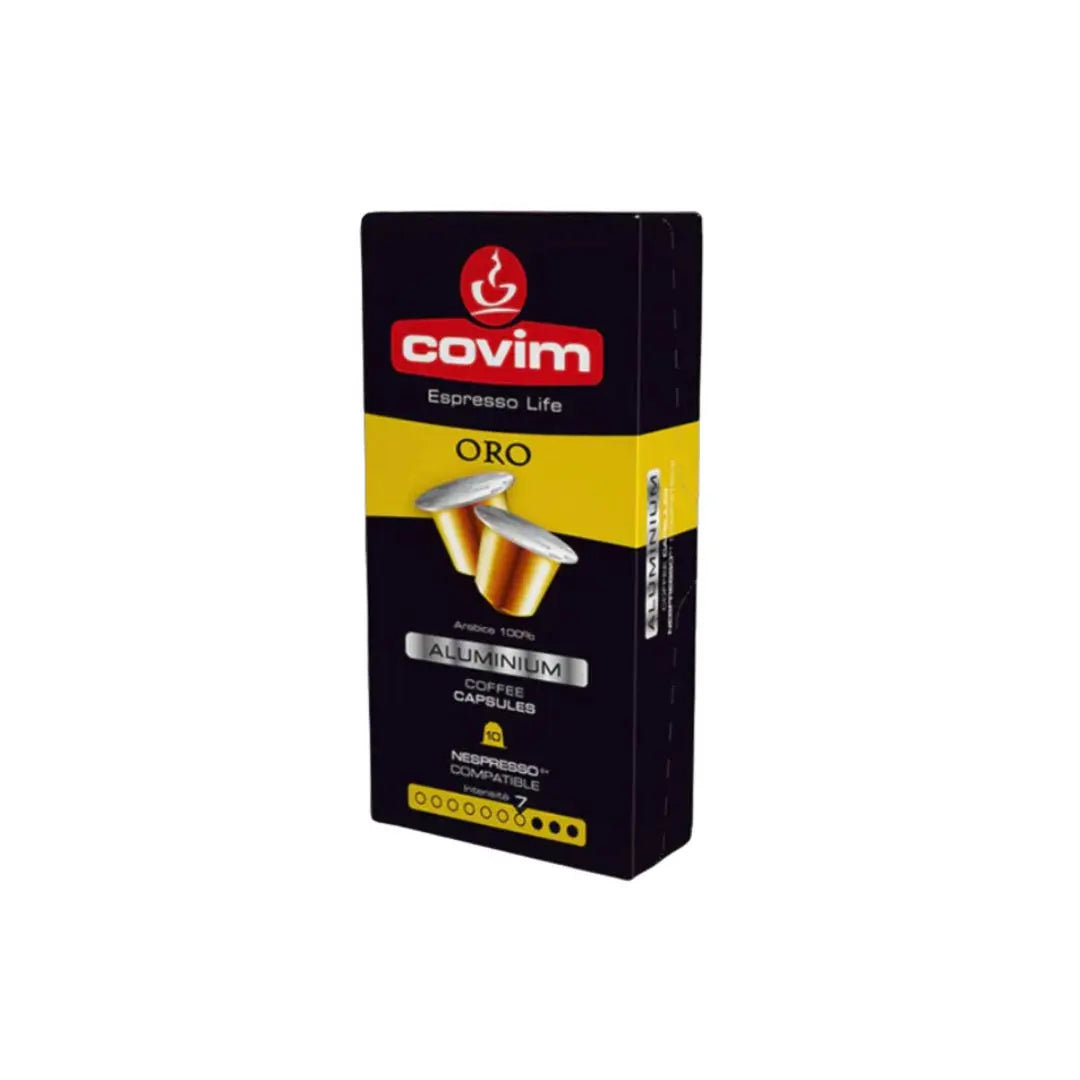 Covim Espresso Life Oro Aluminium compatible by Nespresso - 10 Capsules at Coffee & Cream Egypt