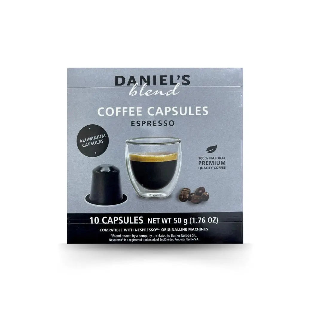 Daniel's Blend - Espresso Compatible by Nespresso - 10 capsules at Coffee & Cream Egypt